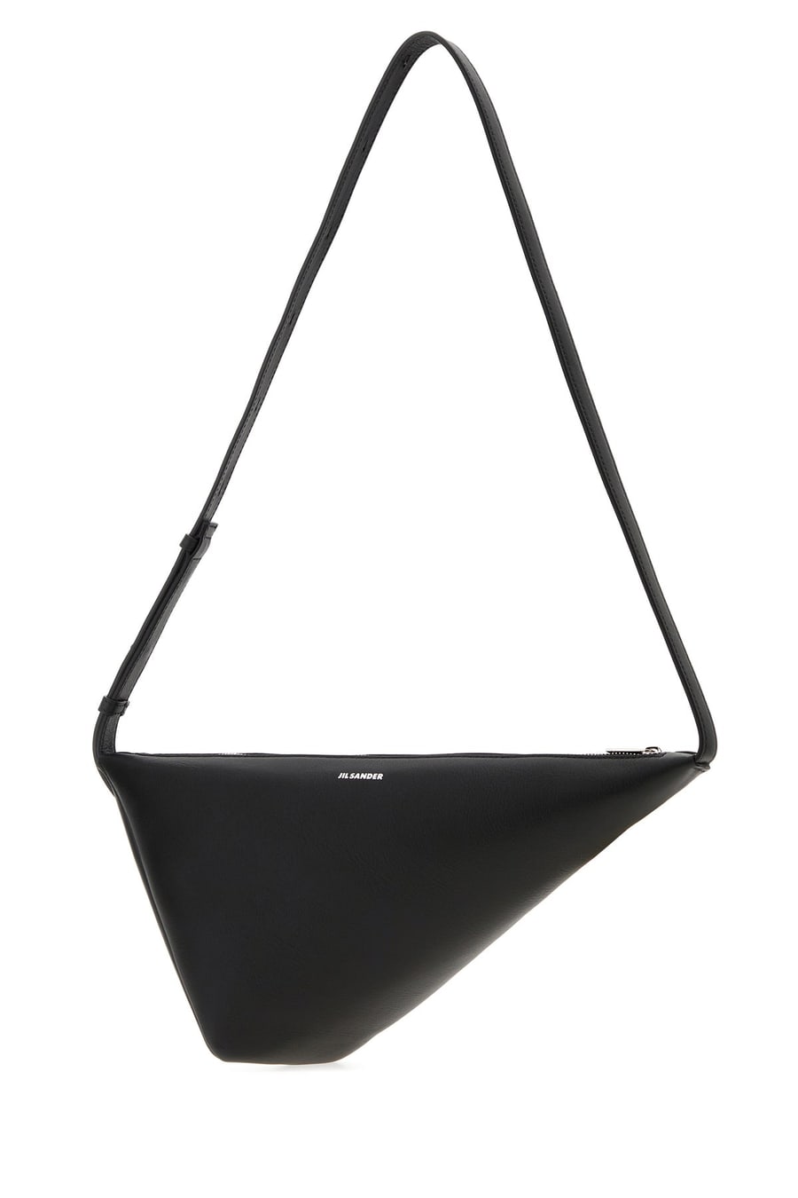 Jil Sander Borsa a tracolla Triangle in pelle nera, view 2