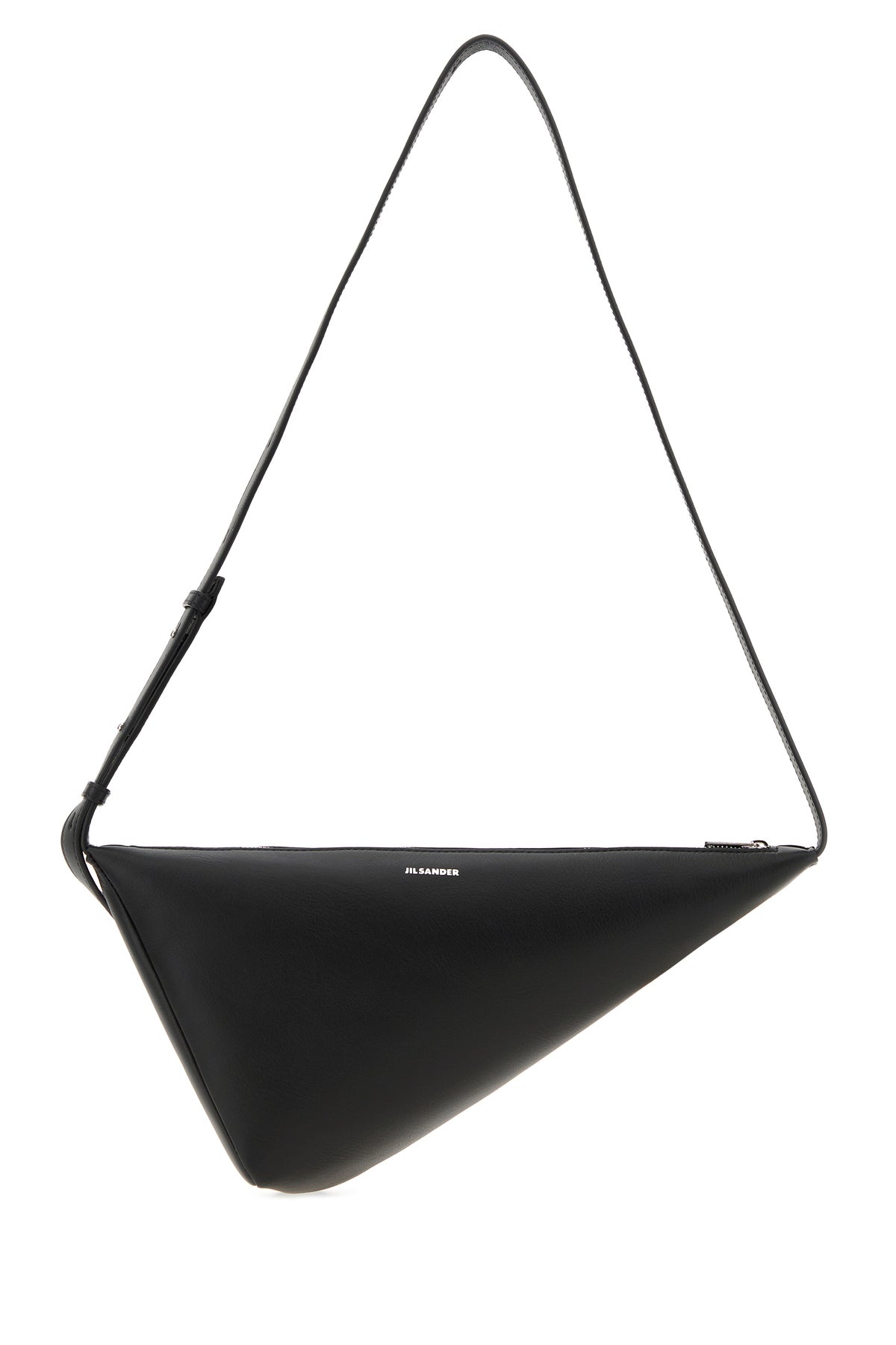 Jil Sander Borsa a tracolla Triangle in pelle nera