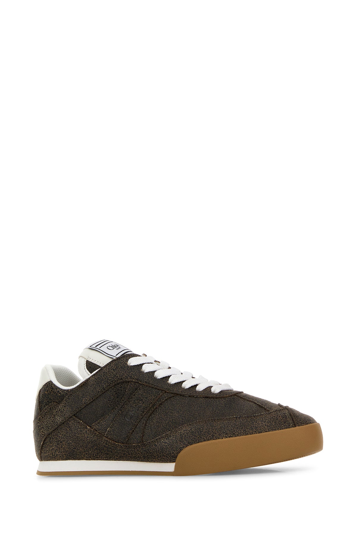 Chloé Sneakers Chloè Kick in pelle marrone, view 2