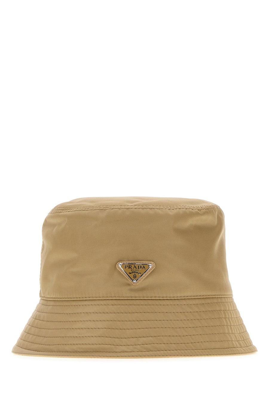 Prada Cappello da pescatore in nylon beige, view 2