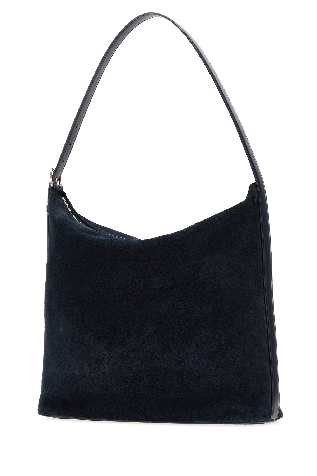 A.P.C. Borsa shopping Vera maxi in pelle scamosciata blu navy, view 2