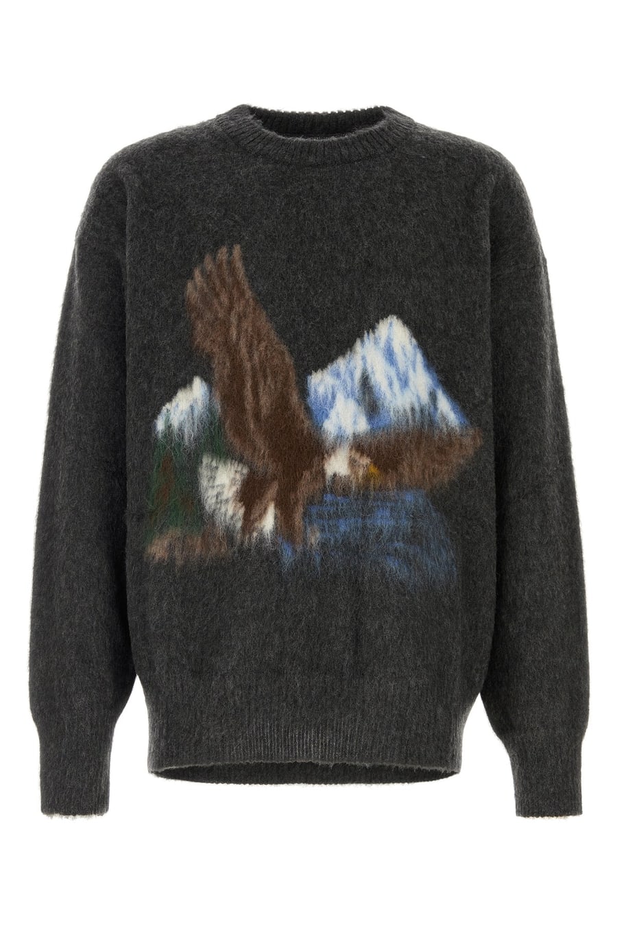 Maison Margiela Maglione oversize in misto lana grafite