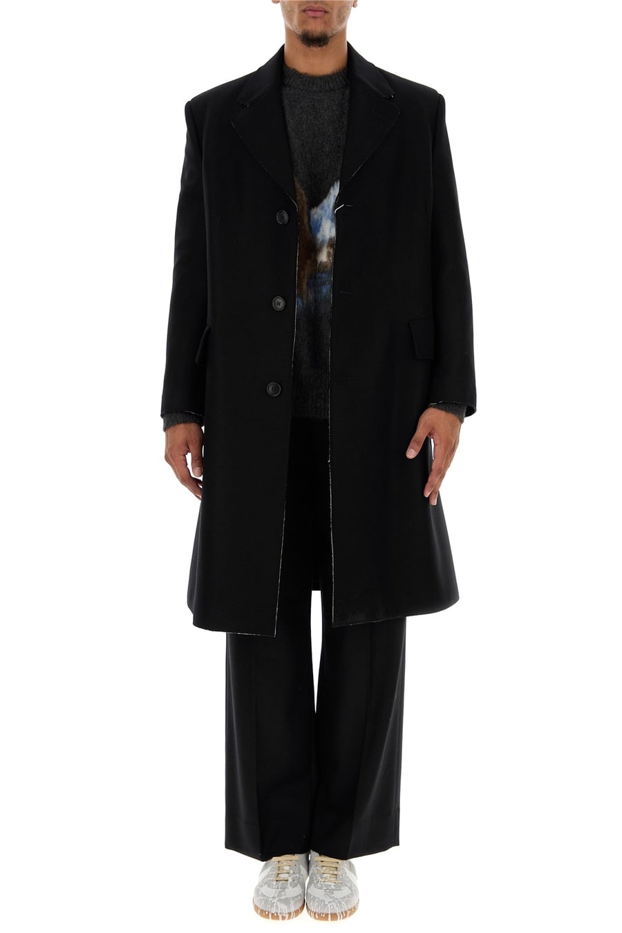 Maison Margiela Maglione oversize in misto lana grafite, view 6