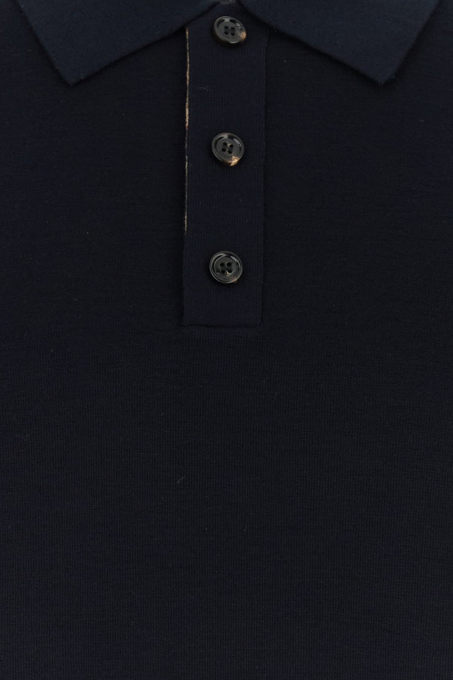 Burberry Polo in lana blu notte, view 3