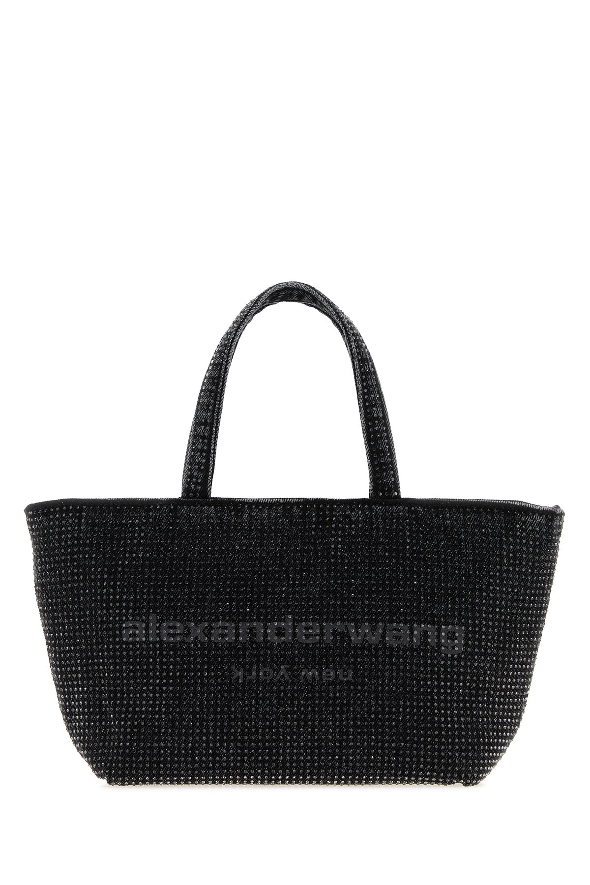 ALEXANDER WANG Borsa a mano Punch piccola in denim decorato