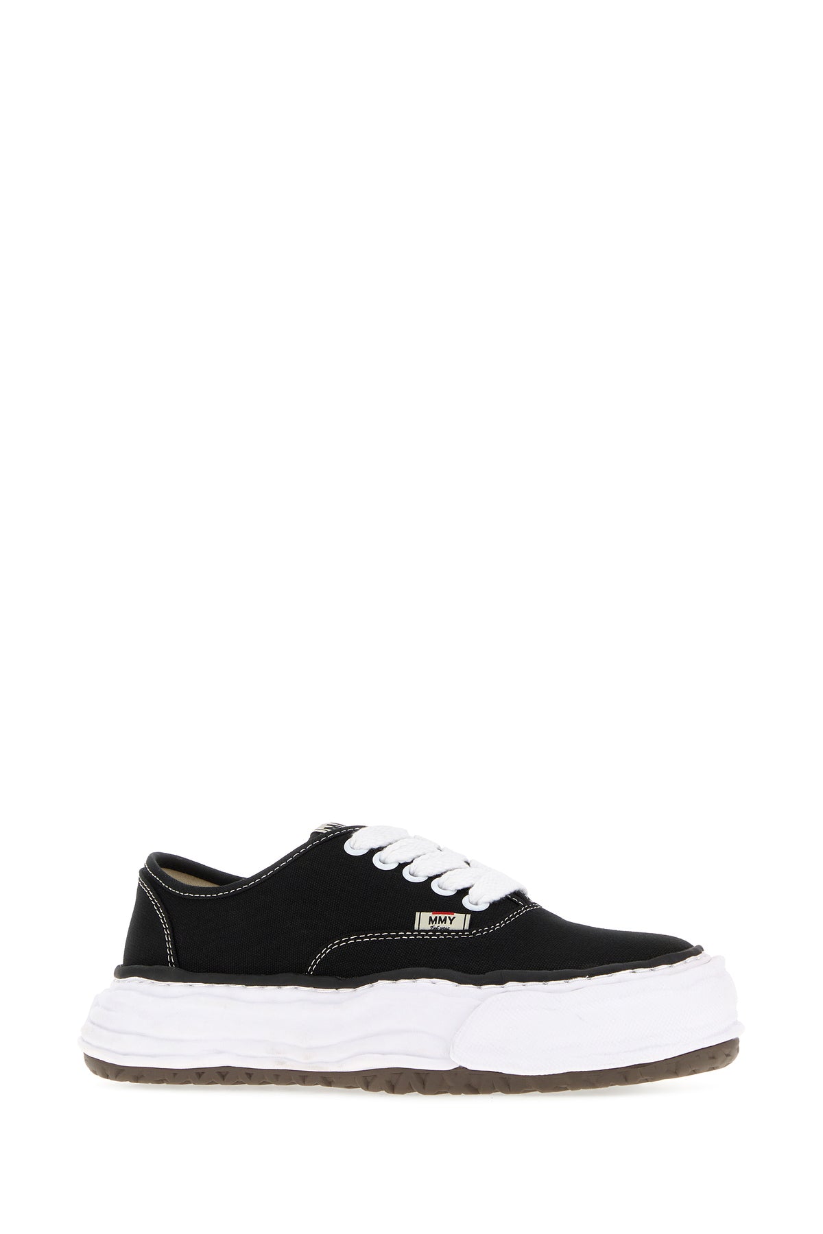 MAISON MIHARA YASUHIRO Sneakers Baker in tela nera, view 2