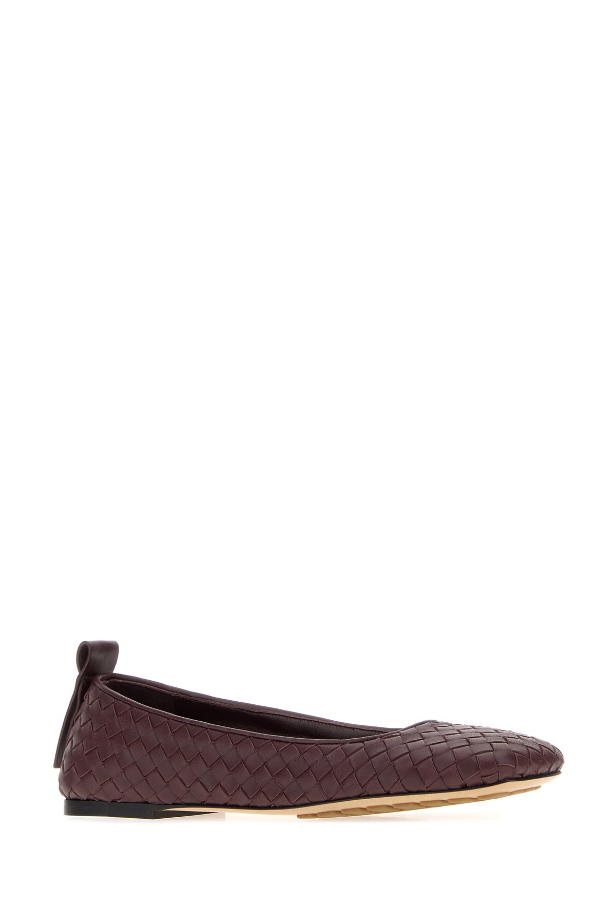 Bottega Veneta Ballerine Charlotte in pelle melanzana, view 2
