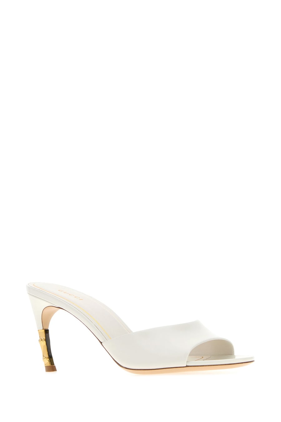 Gucci Sabot in pelle bianca, view 2