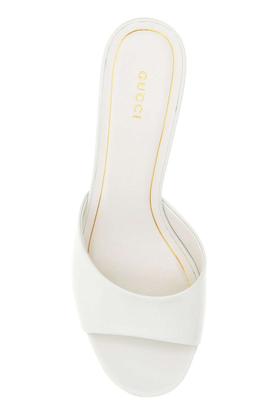 Gucci Sabot in pelle bianca, view 4
