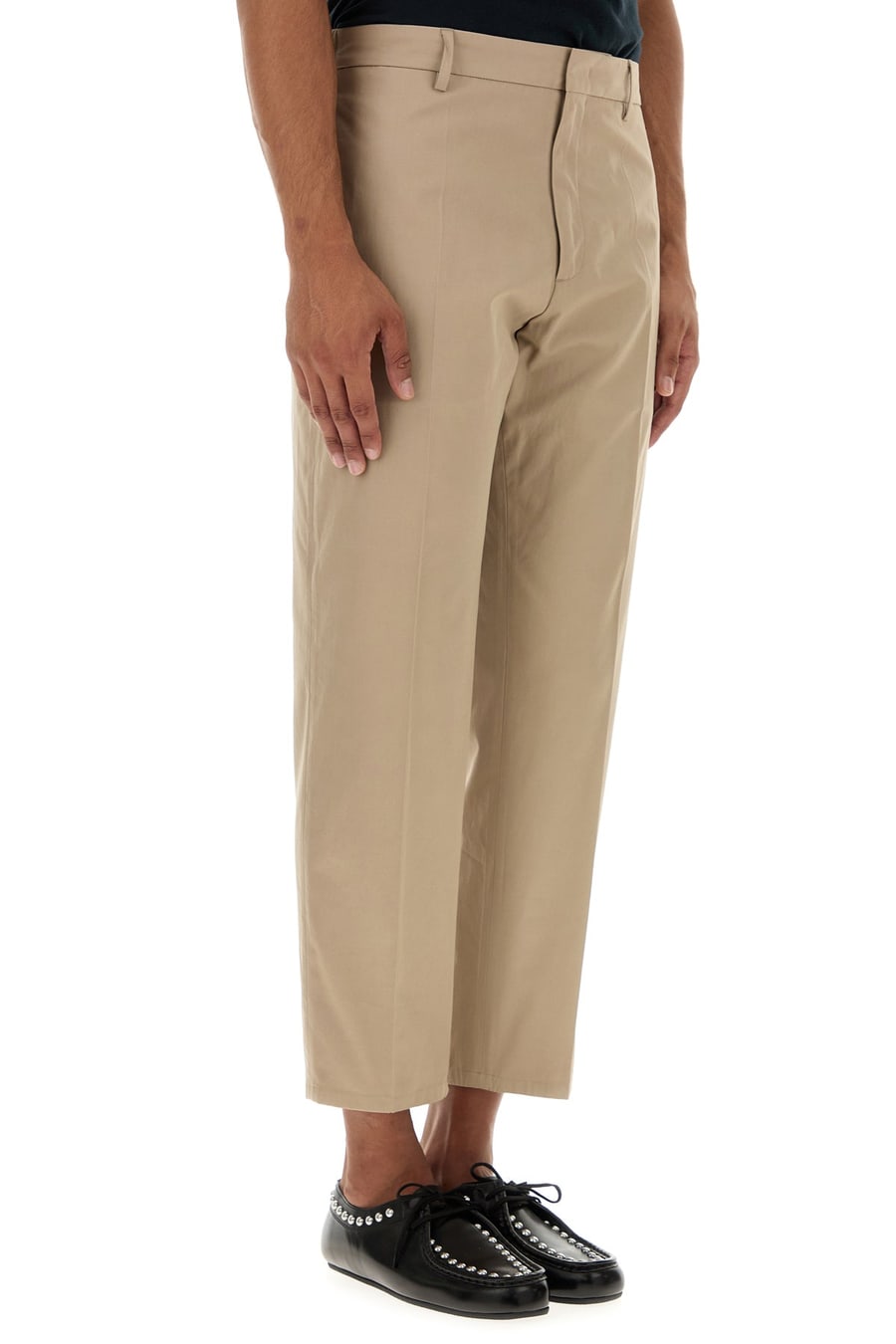 Jil Sander Pantalone in cotone sabbia, view 3