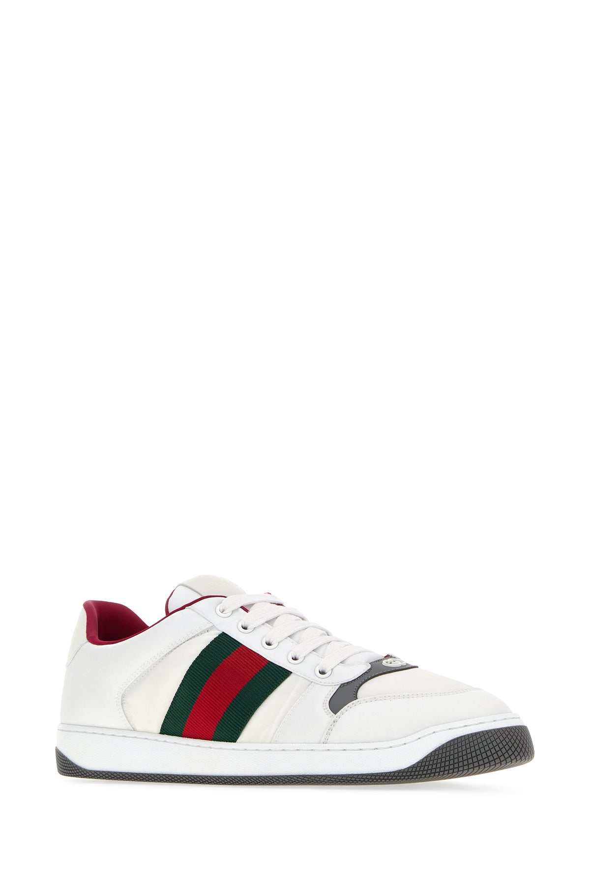 Gucci Sneakers Screener in nylon bianco, view 2
