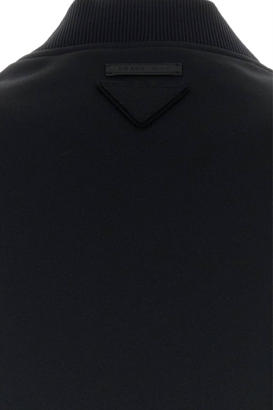 Prada Bomber in poliestere stretch nero, view 3