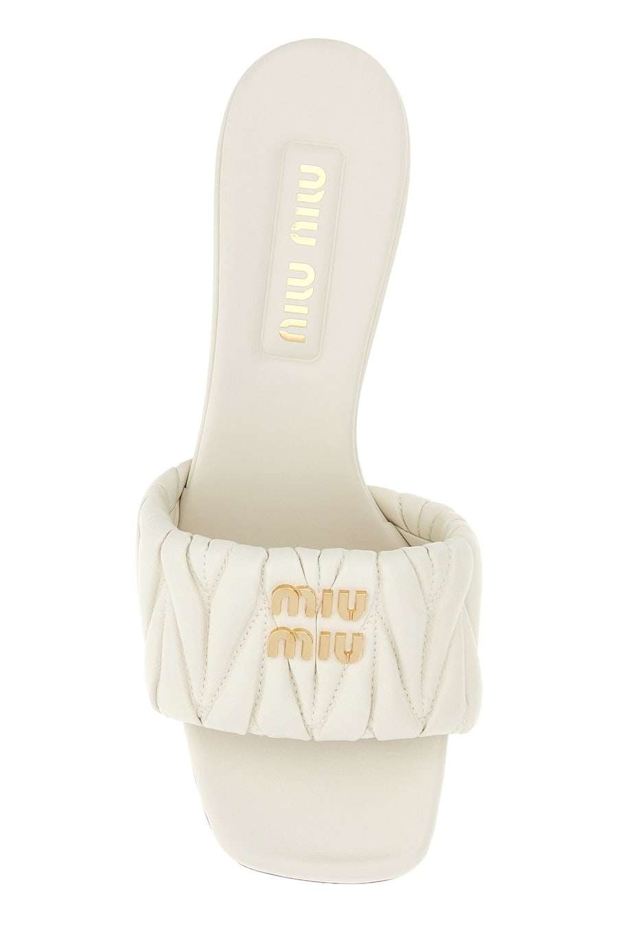 Miu Miu Sabot in nappa bianca, view 4