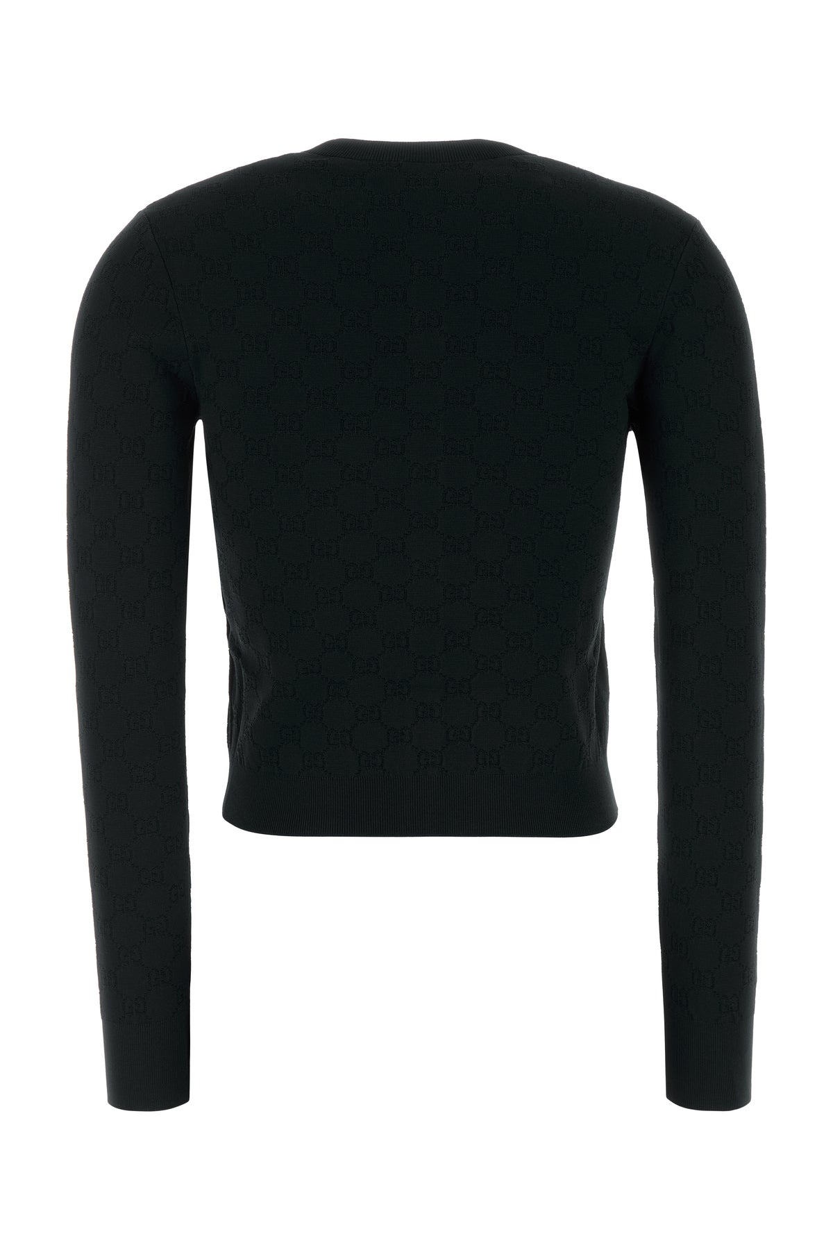 Gucci Cardigan in maglia nera, view 2