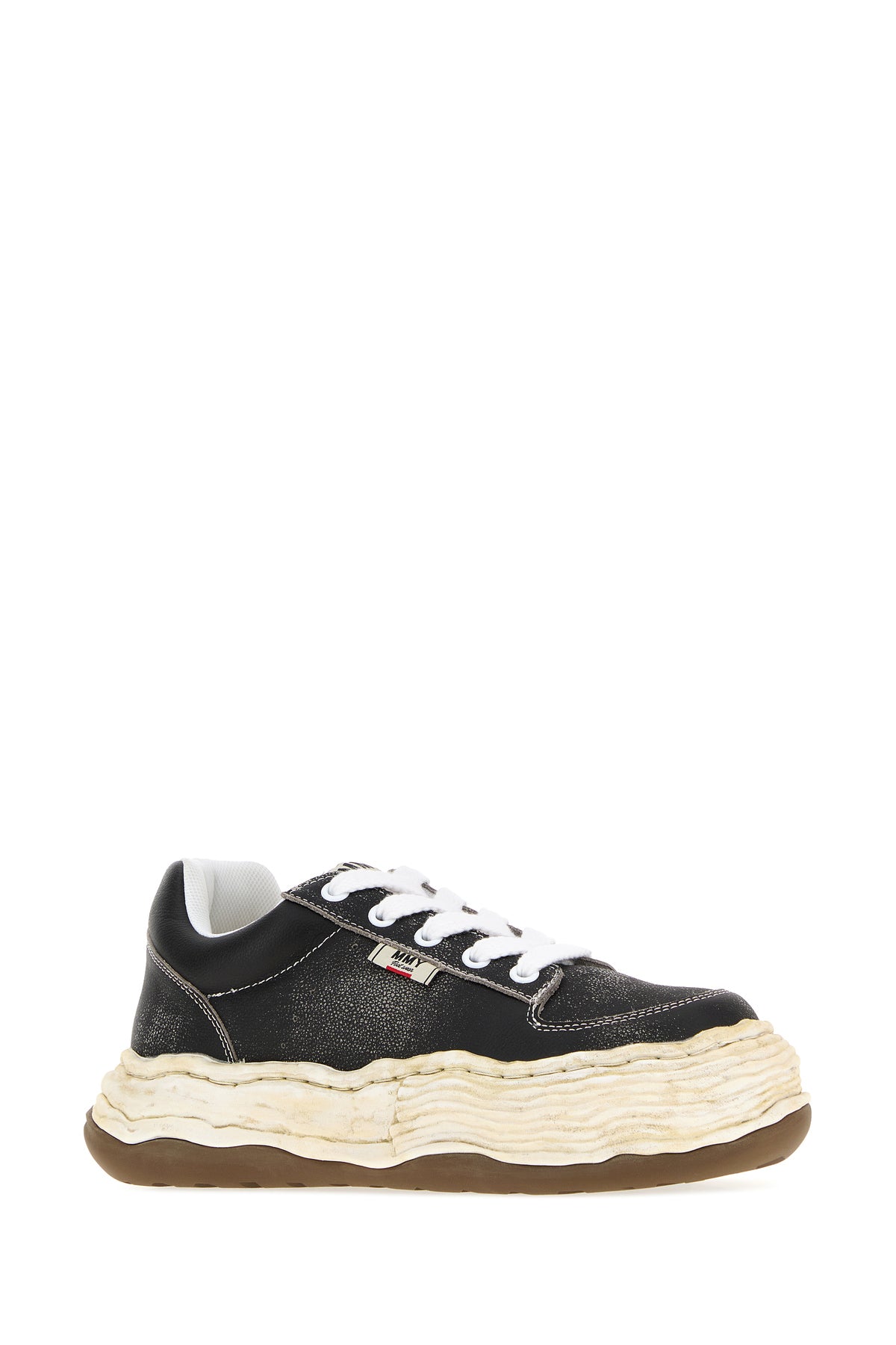MAISON MIHARA YASUHIRO Sneakers Oliver in pelle nera, view 2