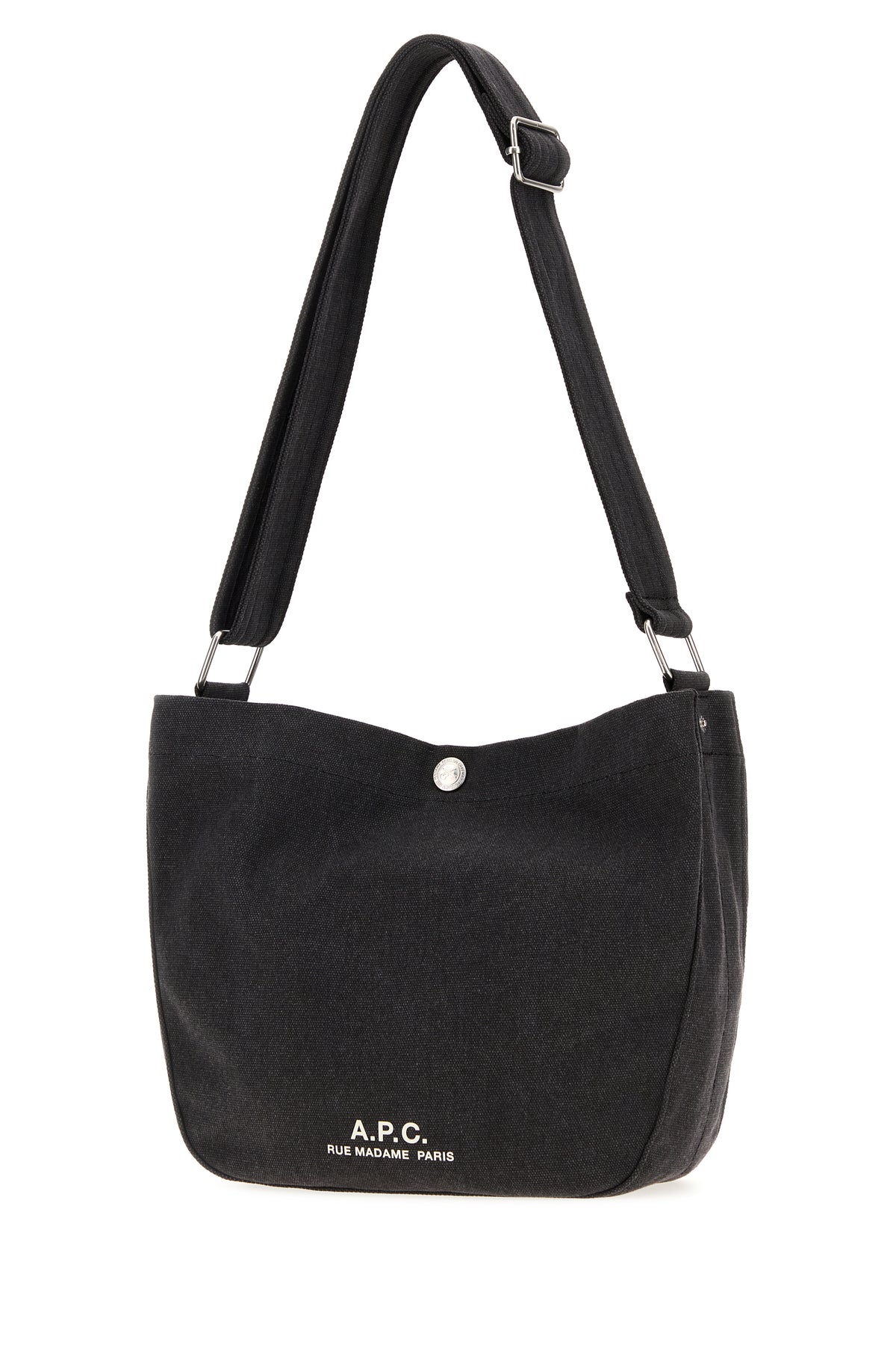 A.P.C. Borsa a tracolla Besace piccola in tela grigio scuro, view 2