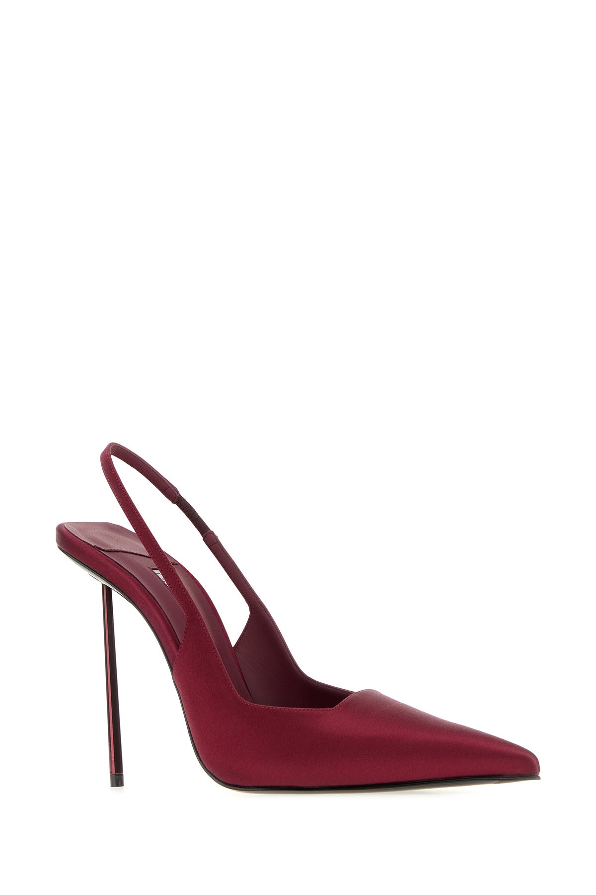 LE SILLA Scarpe con tacco Amelia in raso bordeaux, view 2