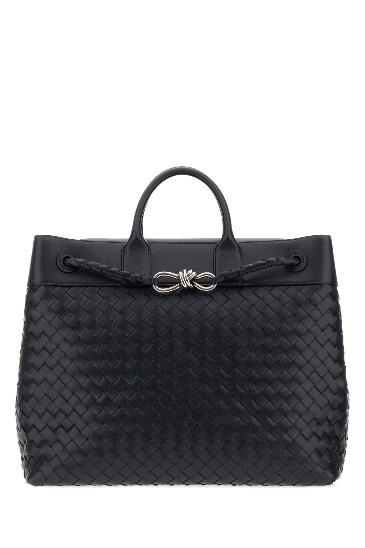 Bottega Veneta Borsa da viaggio Andiamo in pelle blu notte