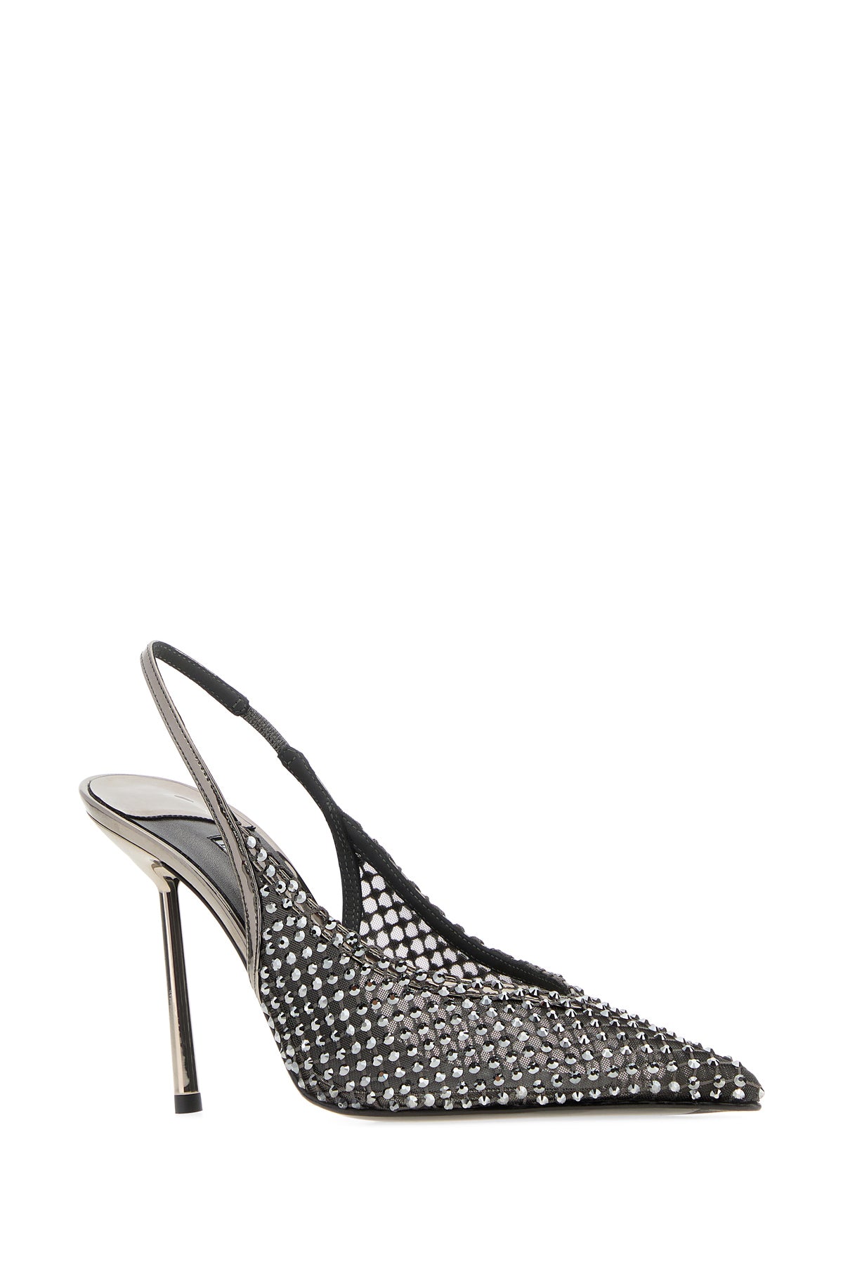 LE SILLA Scarpe con tacco Gilda in rete decorata, view 2