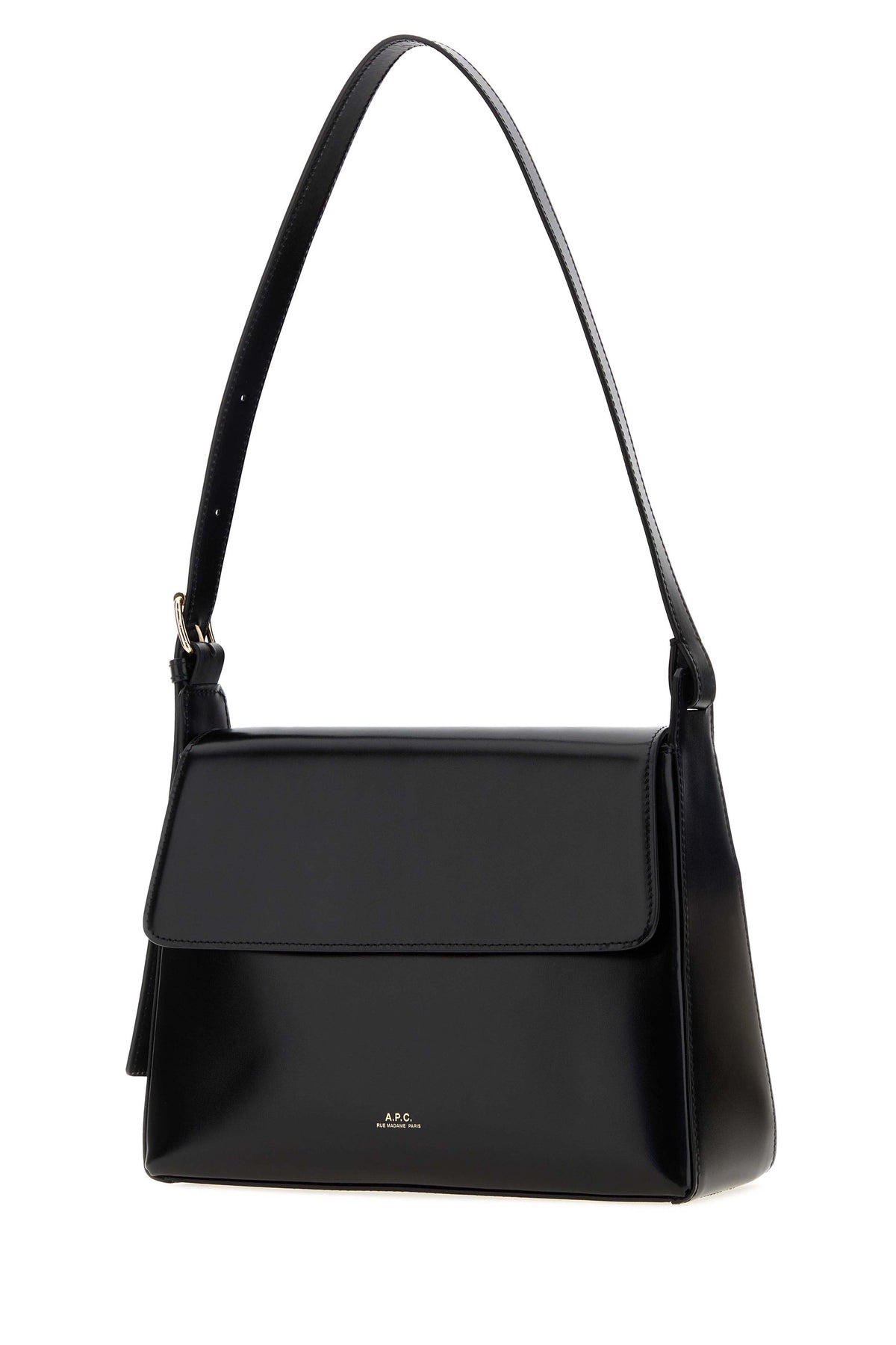 A.P.C. Borsa a spalla Virginie in pelle nera, view 2