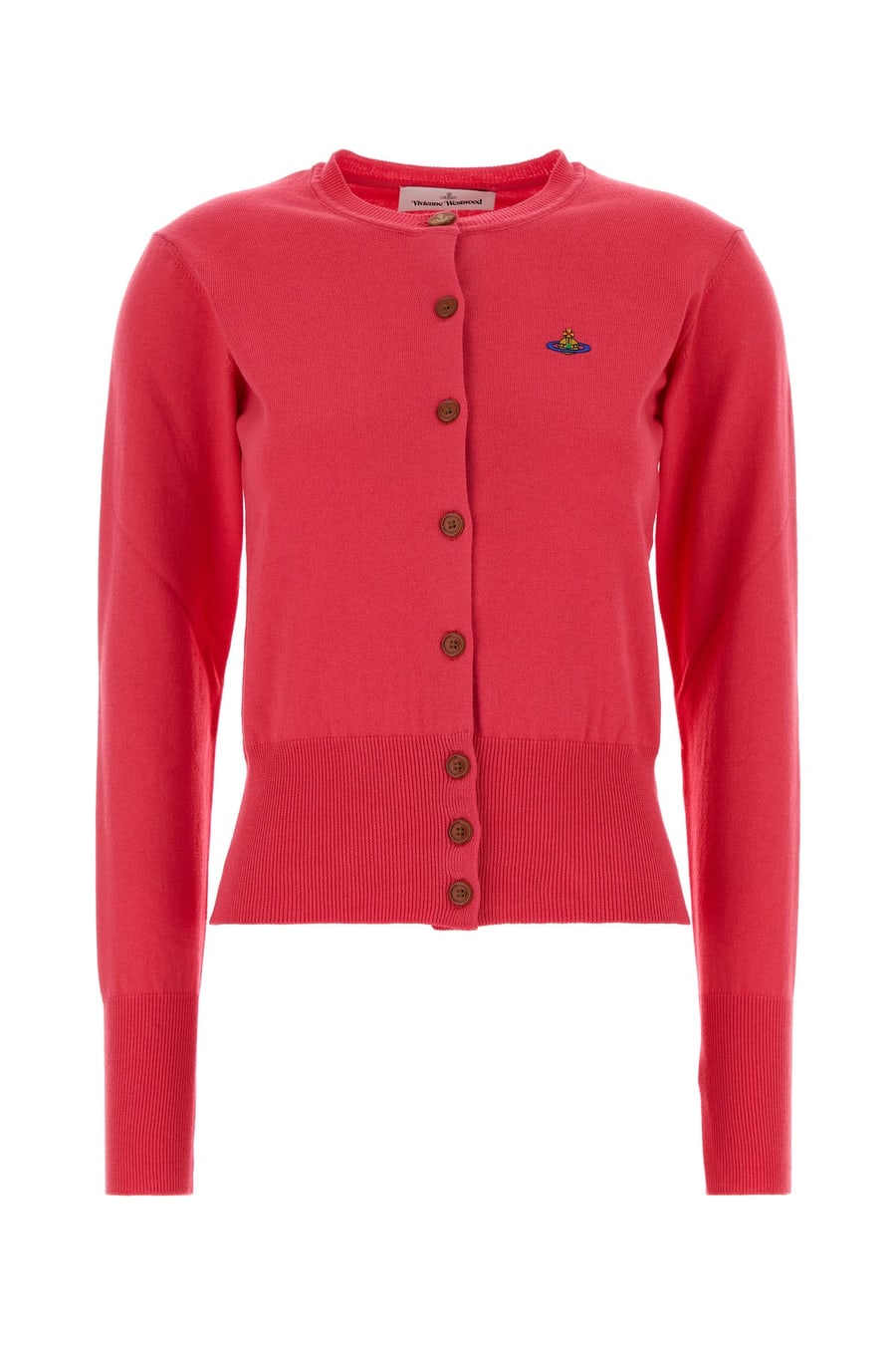 Vivienne Westwood Cardigan Bea in misto cotone fucsia