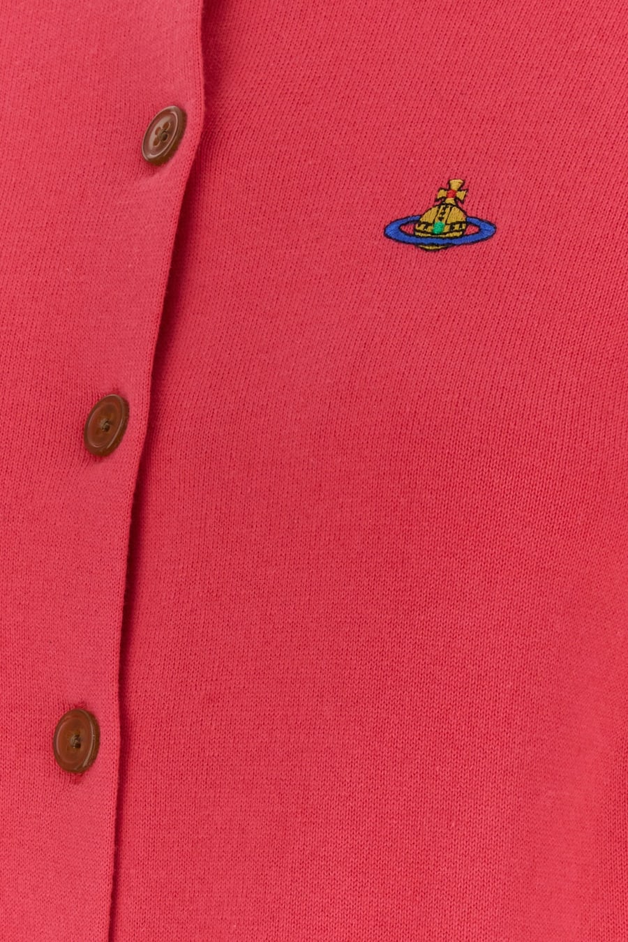 Vivienne Westwood Cardigan Bea in misto cotone fucsia, view 3