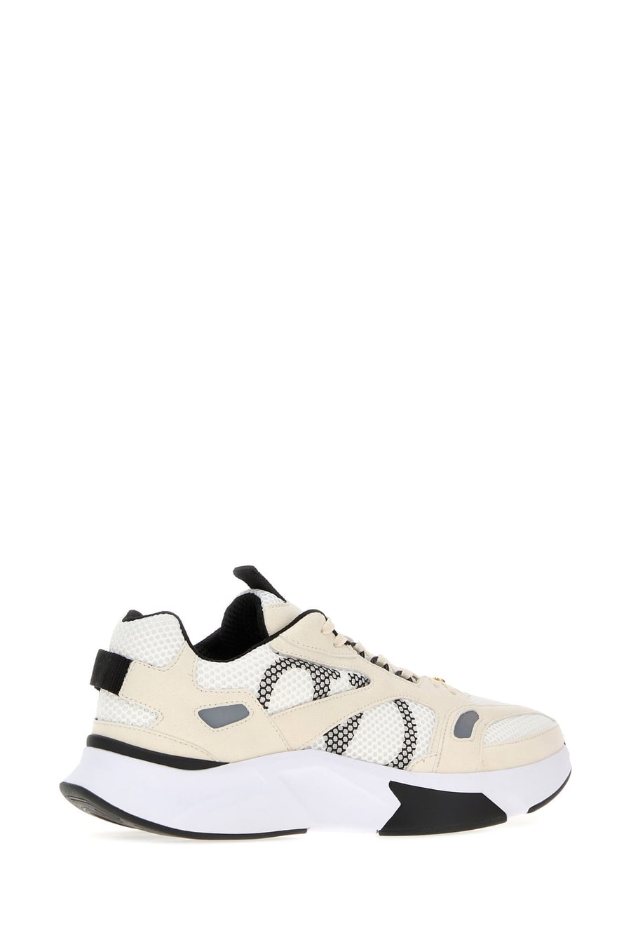 Valentino Garavani Sneakers Demivee bicolor in pelle scamosciata e rete, view 3