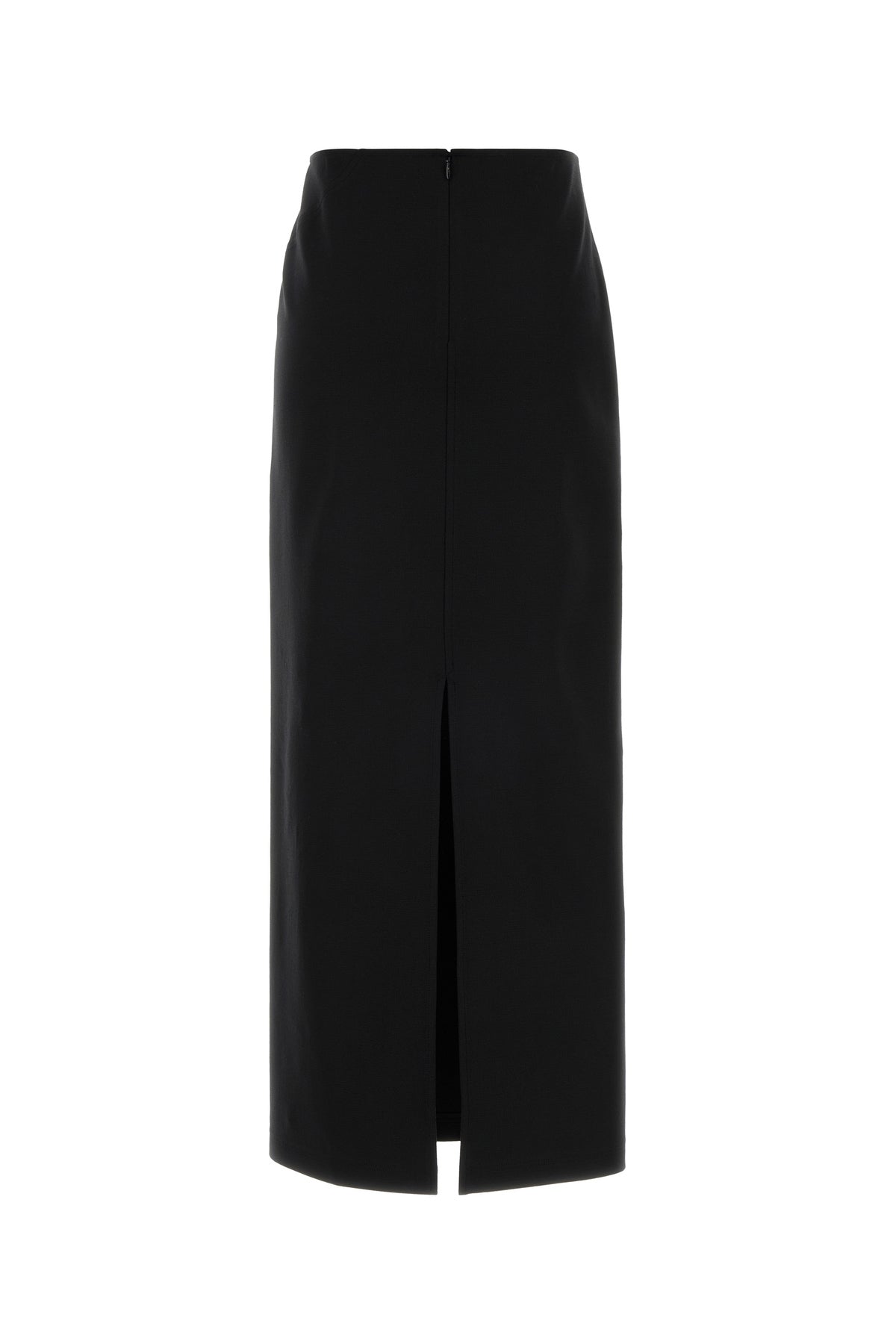 Jil Sander Gonna in misto lana stretch nera, view 2