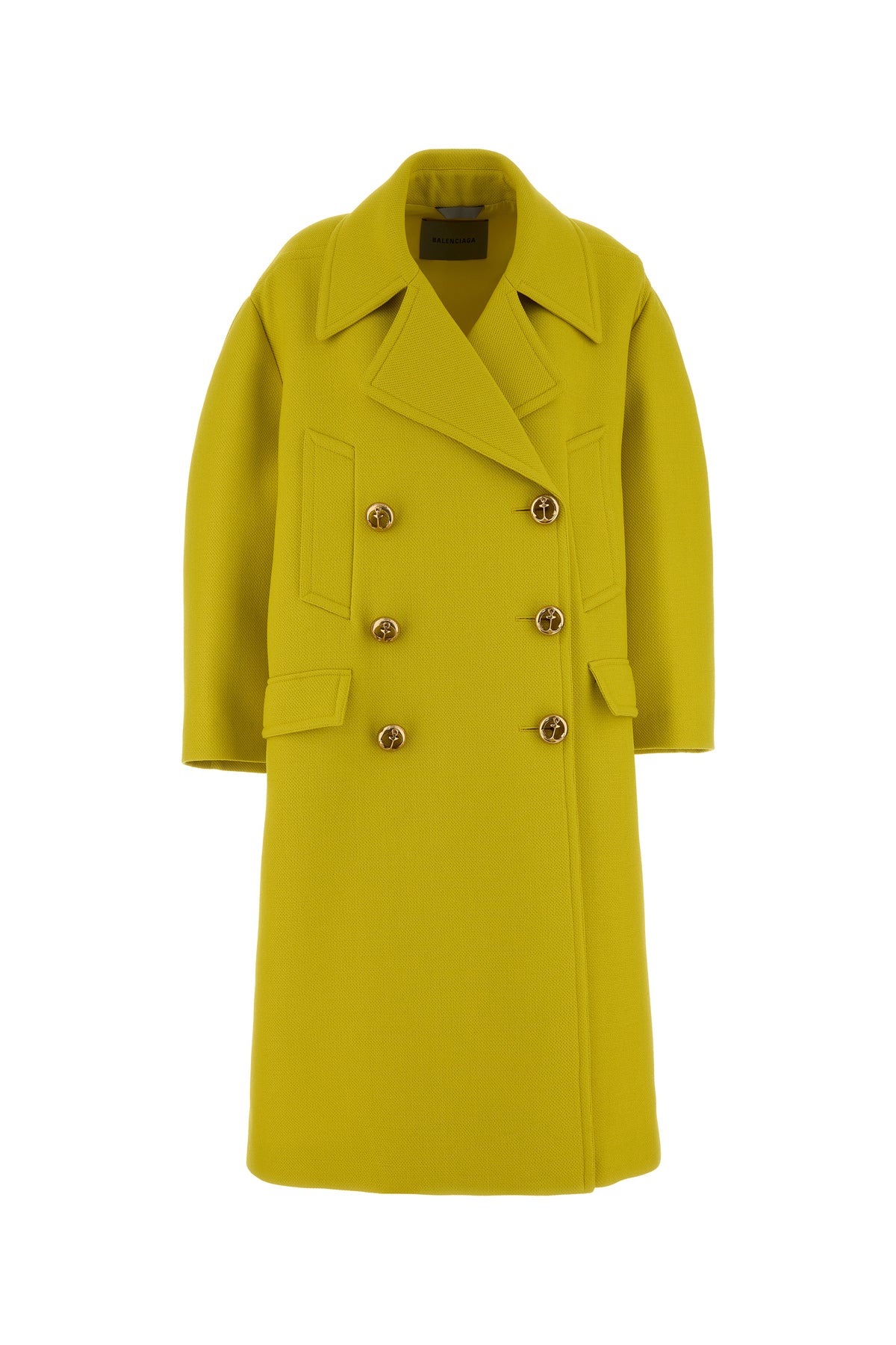 Balenciaga Cappotto in lana gialla