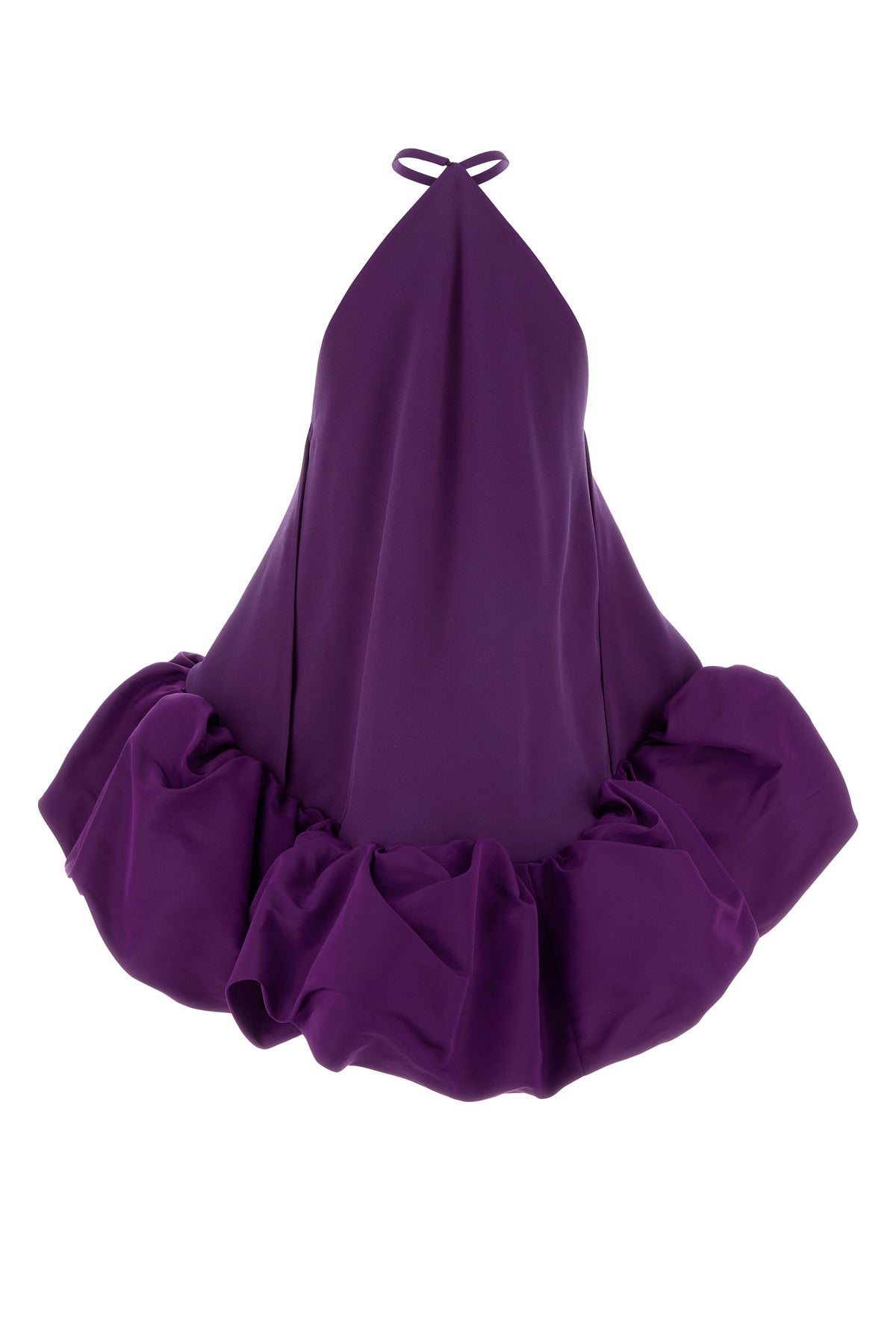 Balenciaga Mini abito in crepe viola, view 2