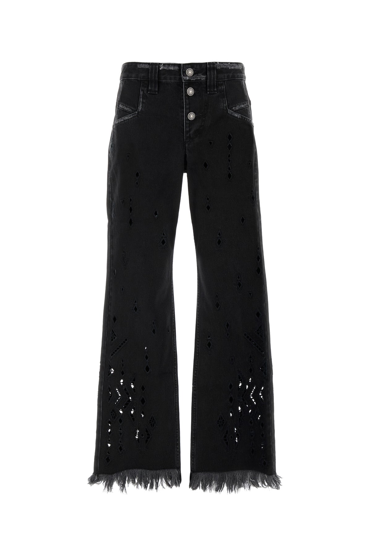 Isabel Marant Jeans dalla gamba ampia Amia in denim nero