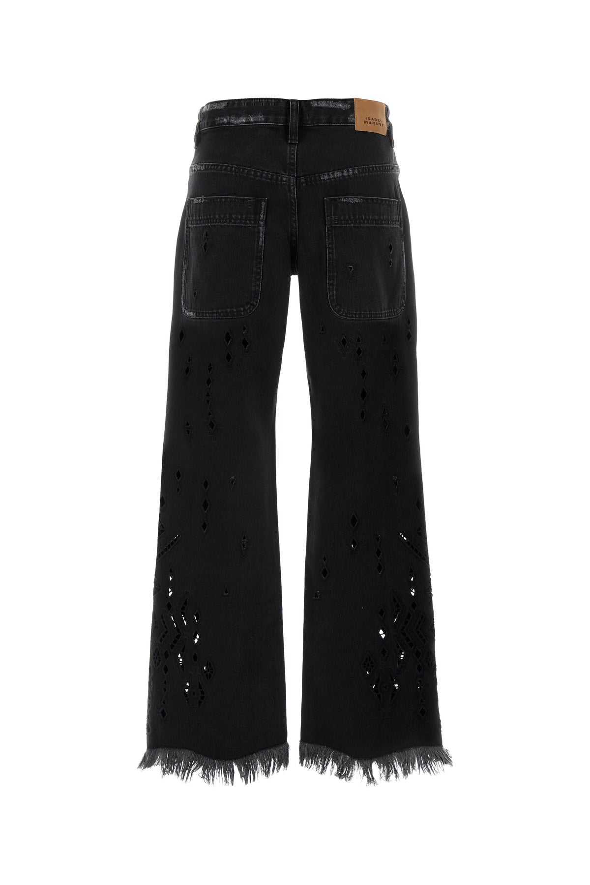 Isabel Marant Jeans dalla gamba ampia Amia in denim nero, view 2