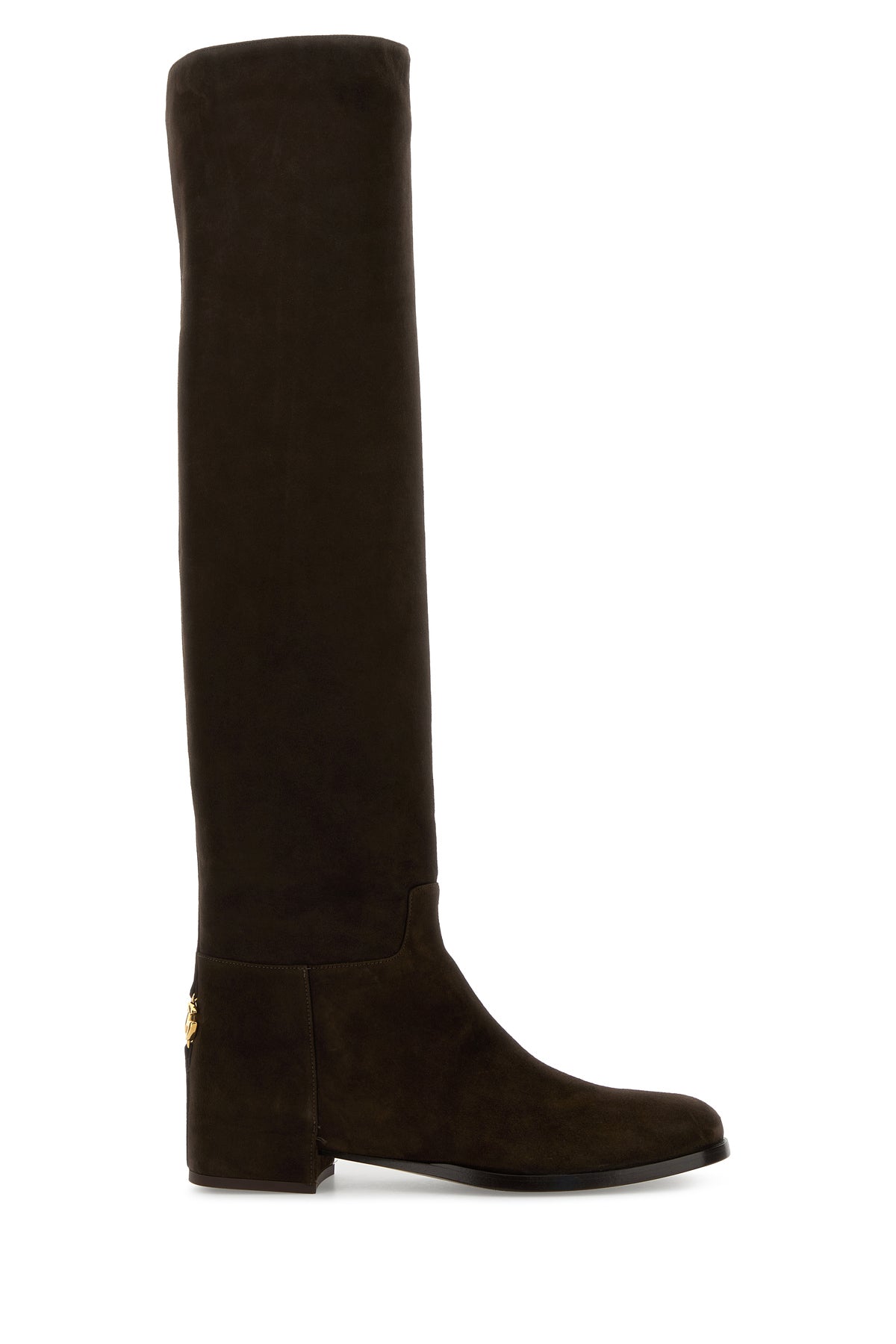 Dolce & Gabbana Stivali in pelle scamosciata cioccolato