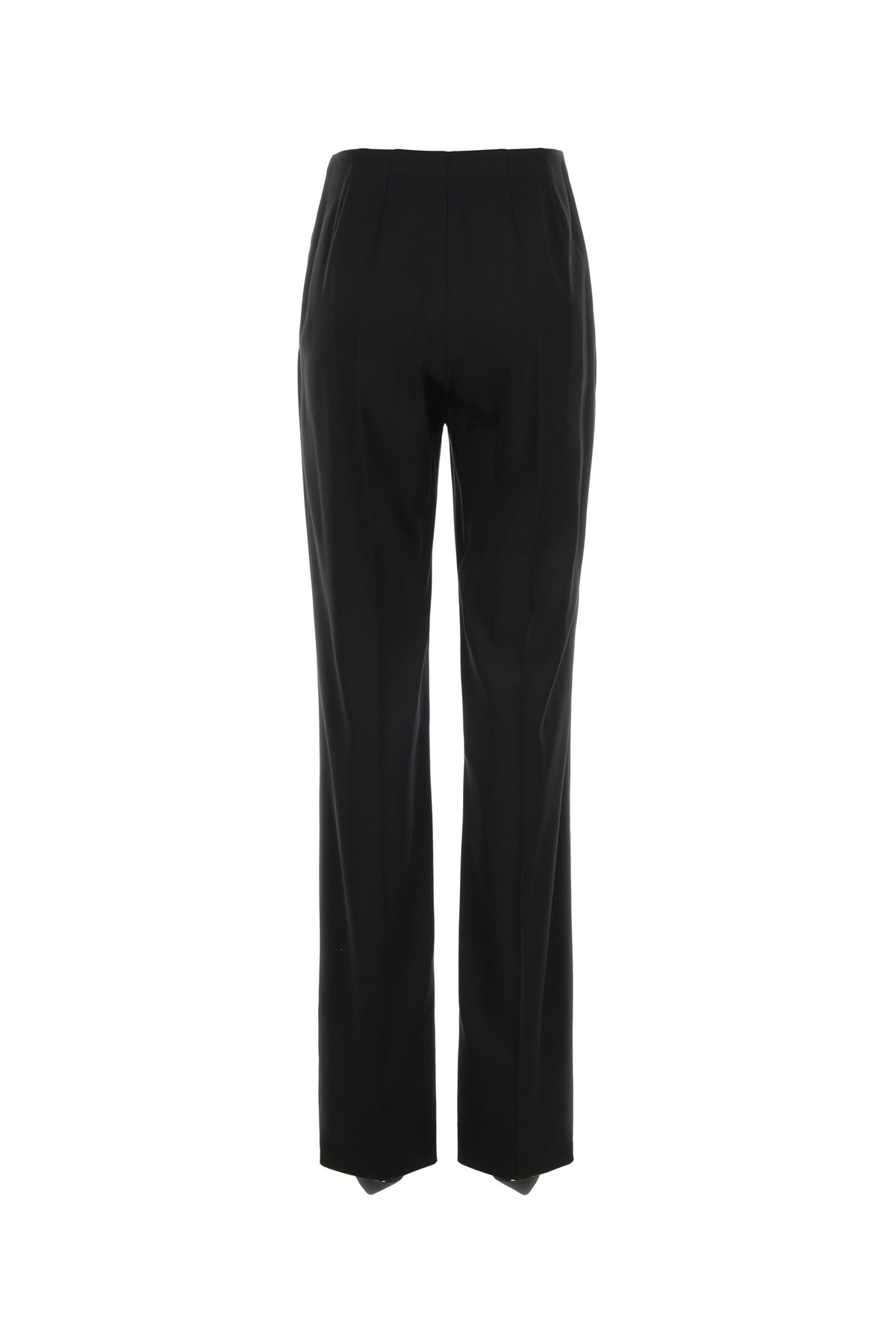Valentino Garavani Pantalone in raso stretch nero, view 2