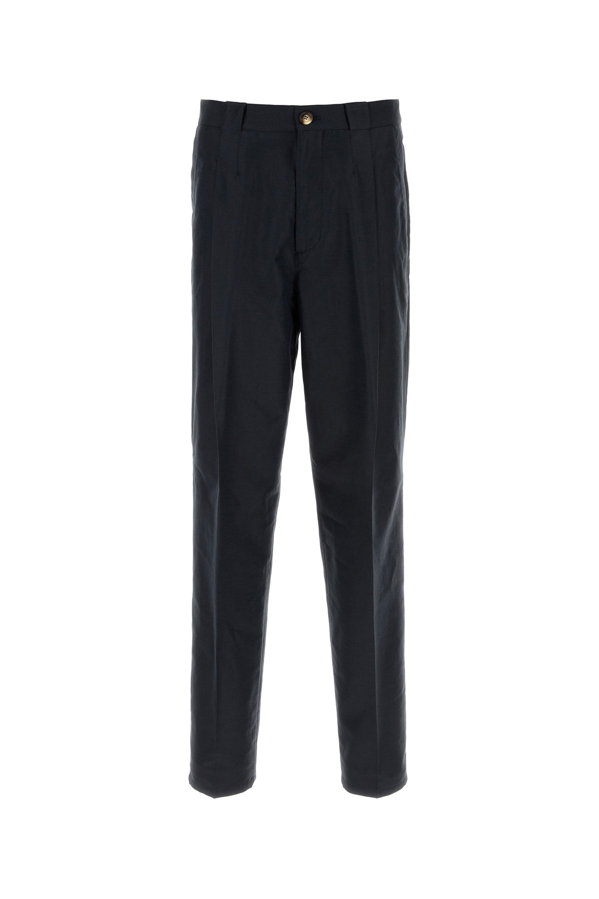 Brunello Cucinelli Pantalone in misto cotone nero