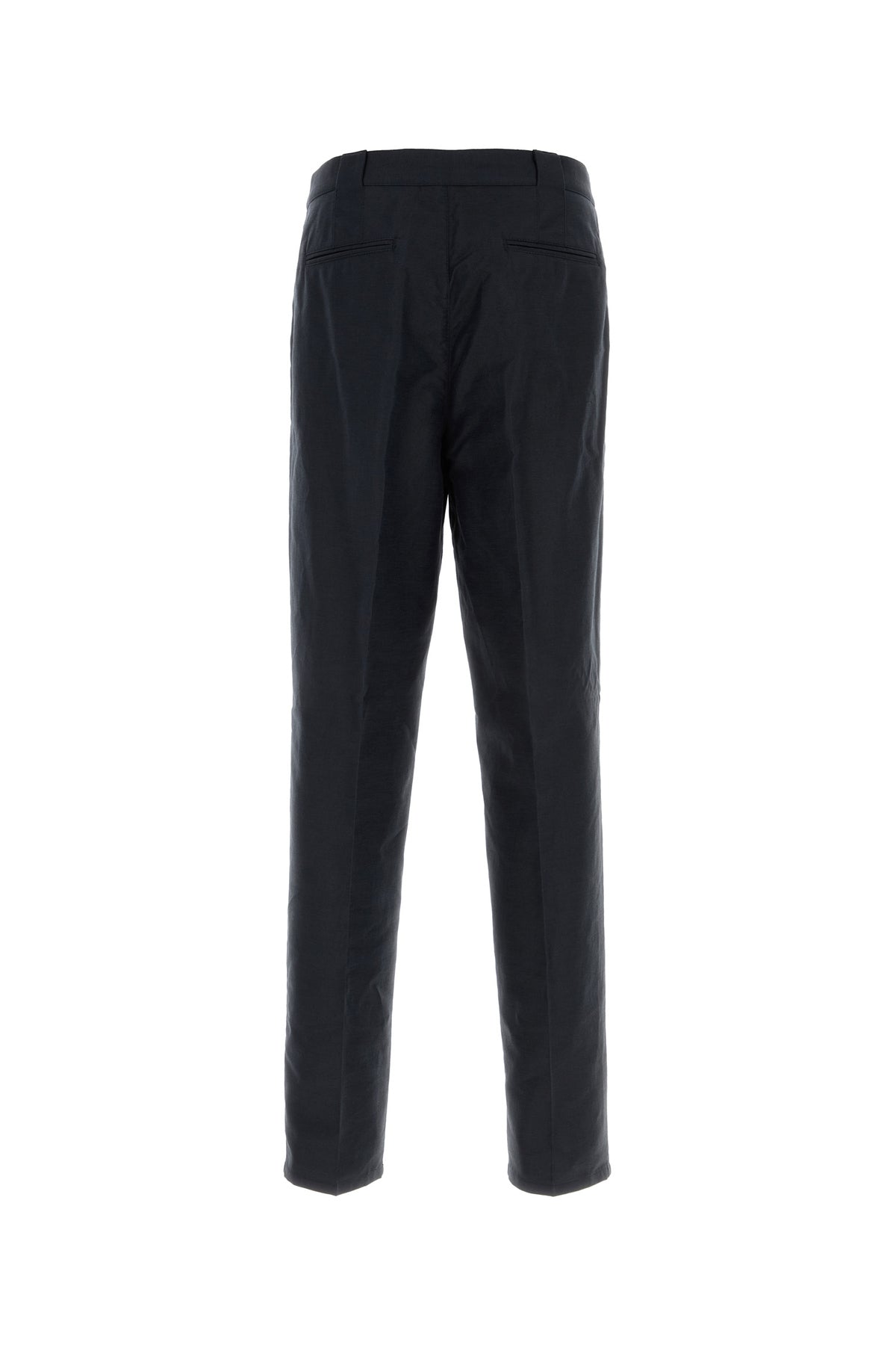 Brunello Cucinelli Pantalone in misto cotone nero, view 2