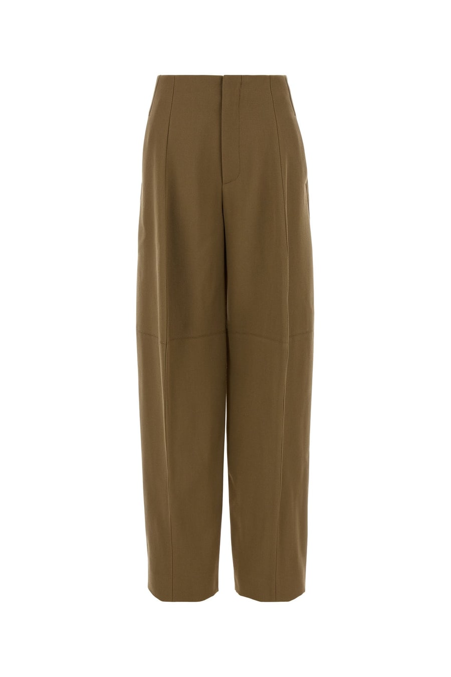 Victoria Beckham Pantalone in misto poliestere stretch beige