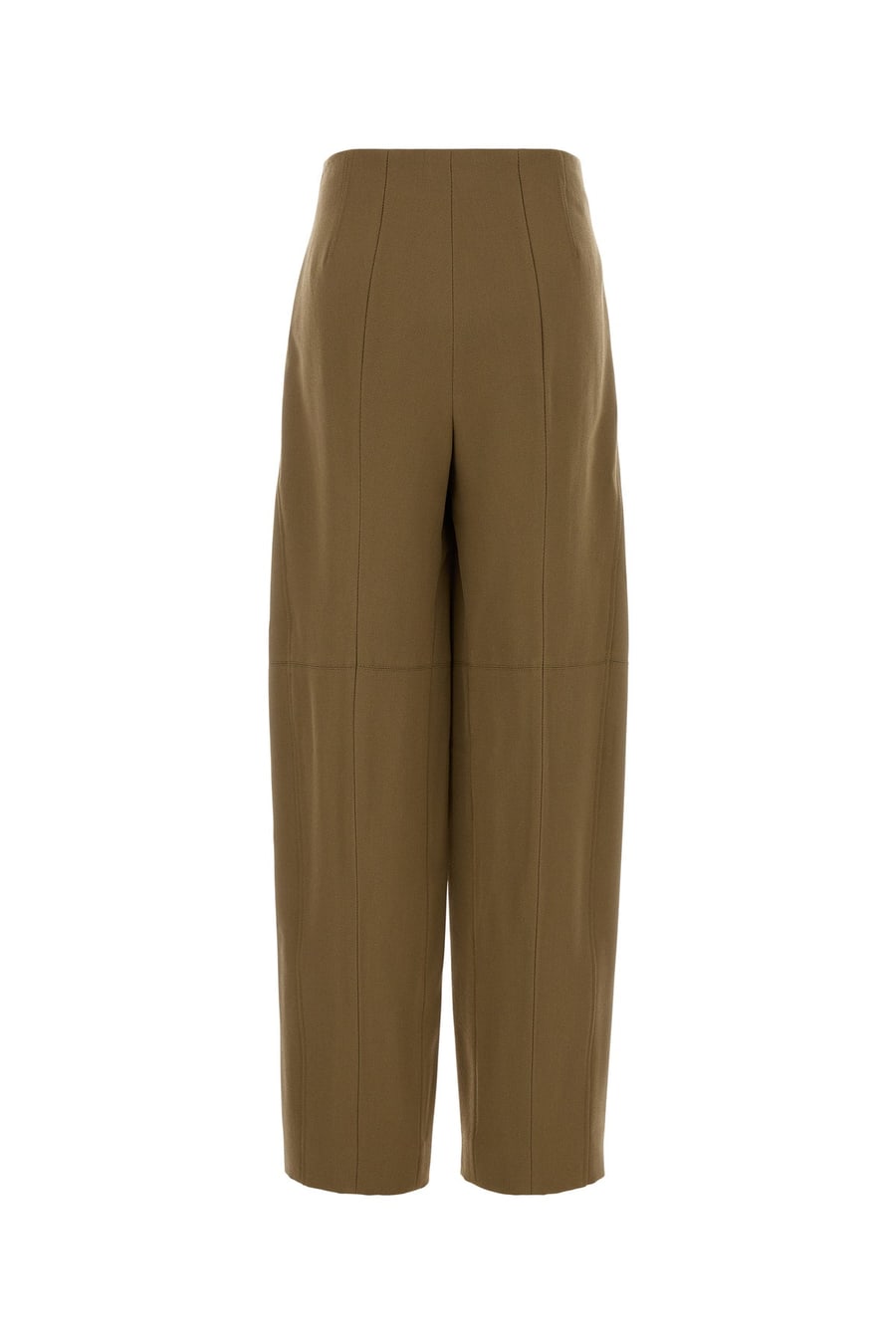 Victoria Beckham Pantalone in misto poliestere stretch beige, view 2