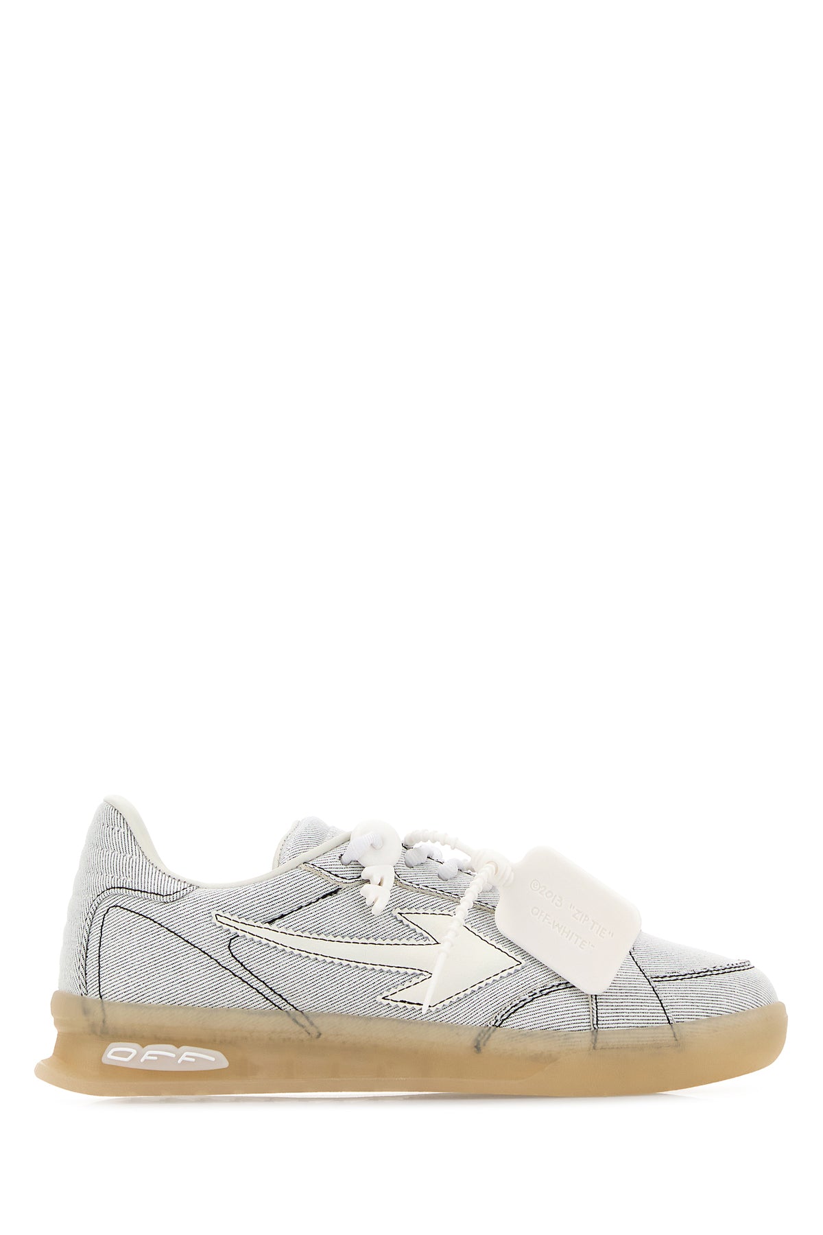 Off-White Sneakers End Of Play in denim bianco