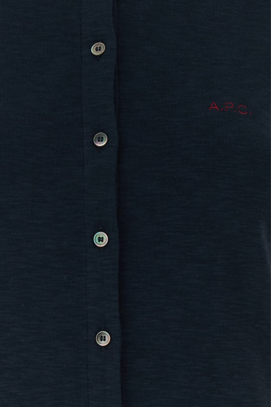 A.P.C. Cardigan Cora in cotone blu navy, view 3