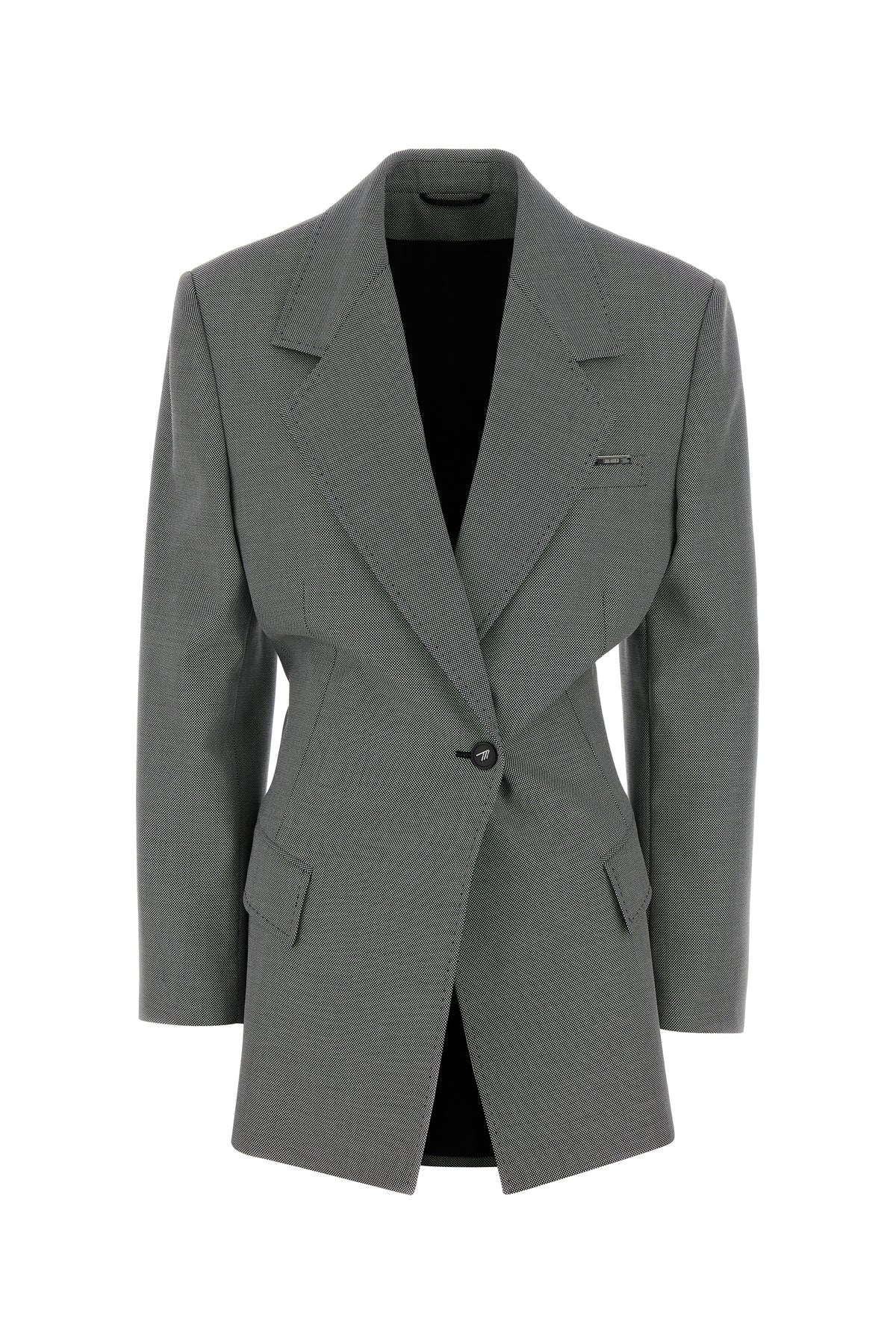 The Attico Giacca in misto lana stretch bicolor