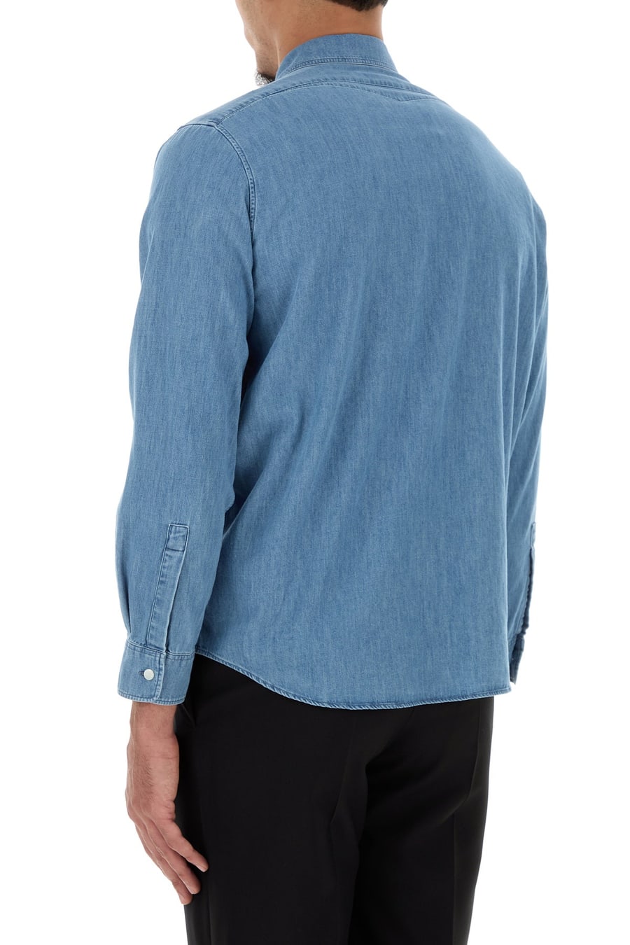 Jil Sander Camicia in chambray azzurro, view 4