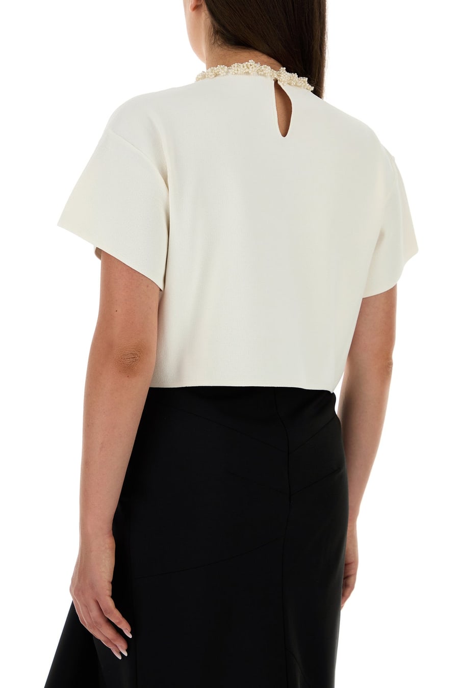 Givenchy Top in misto viscosa bianca, view 4
