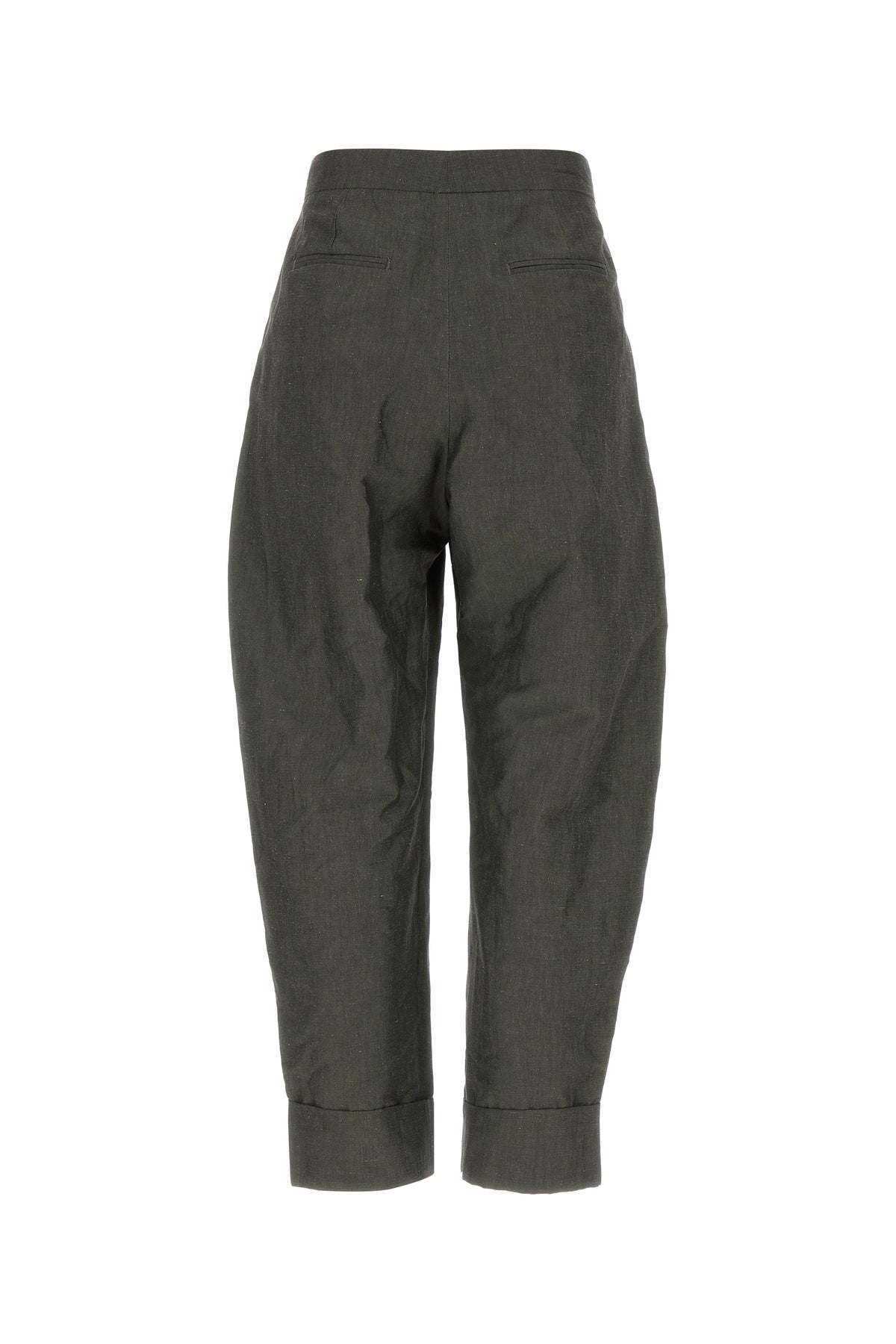 PT Torino Pantalone Cloe in misto cotone verde bottiglia
