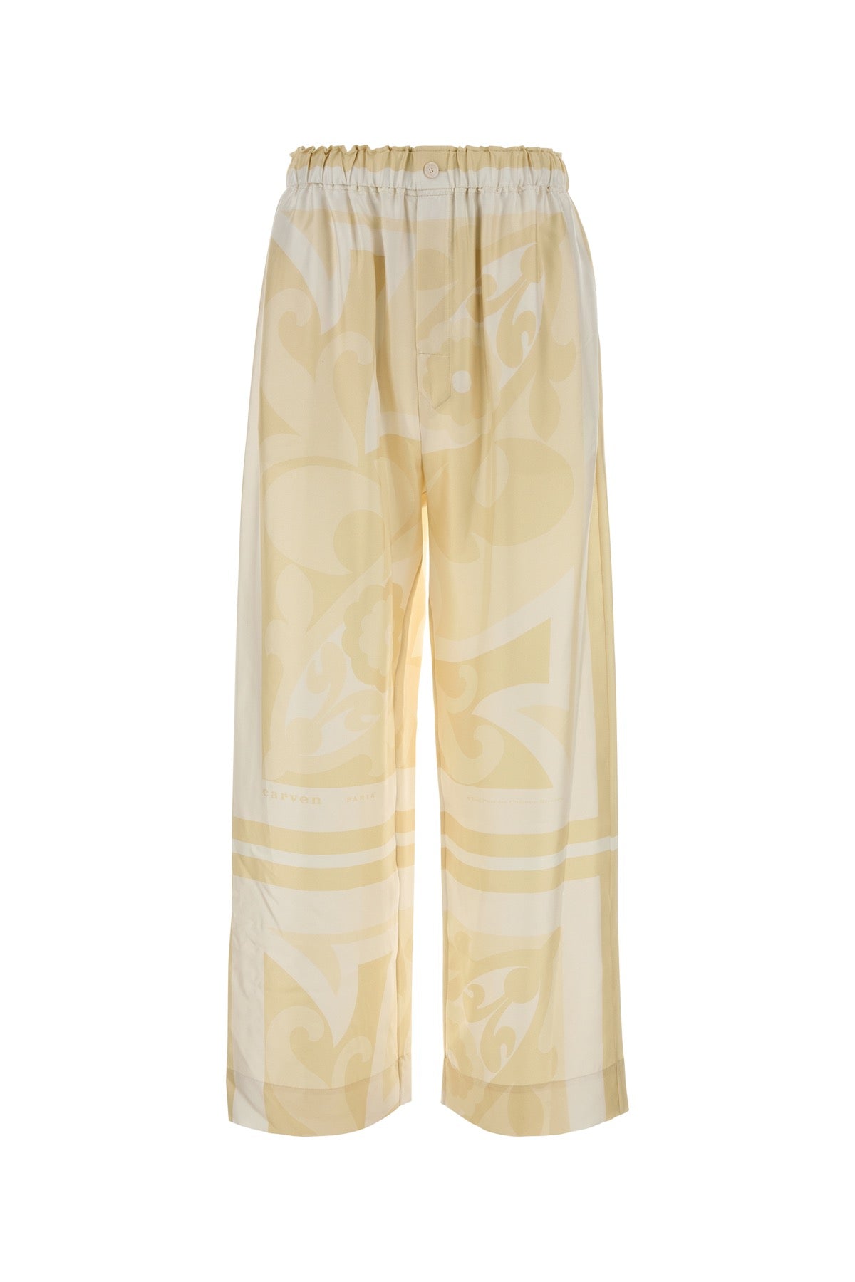 CARVEN Pantalone in raso stampato