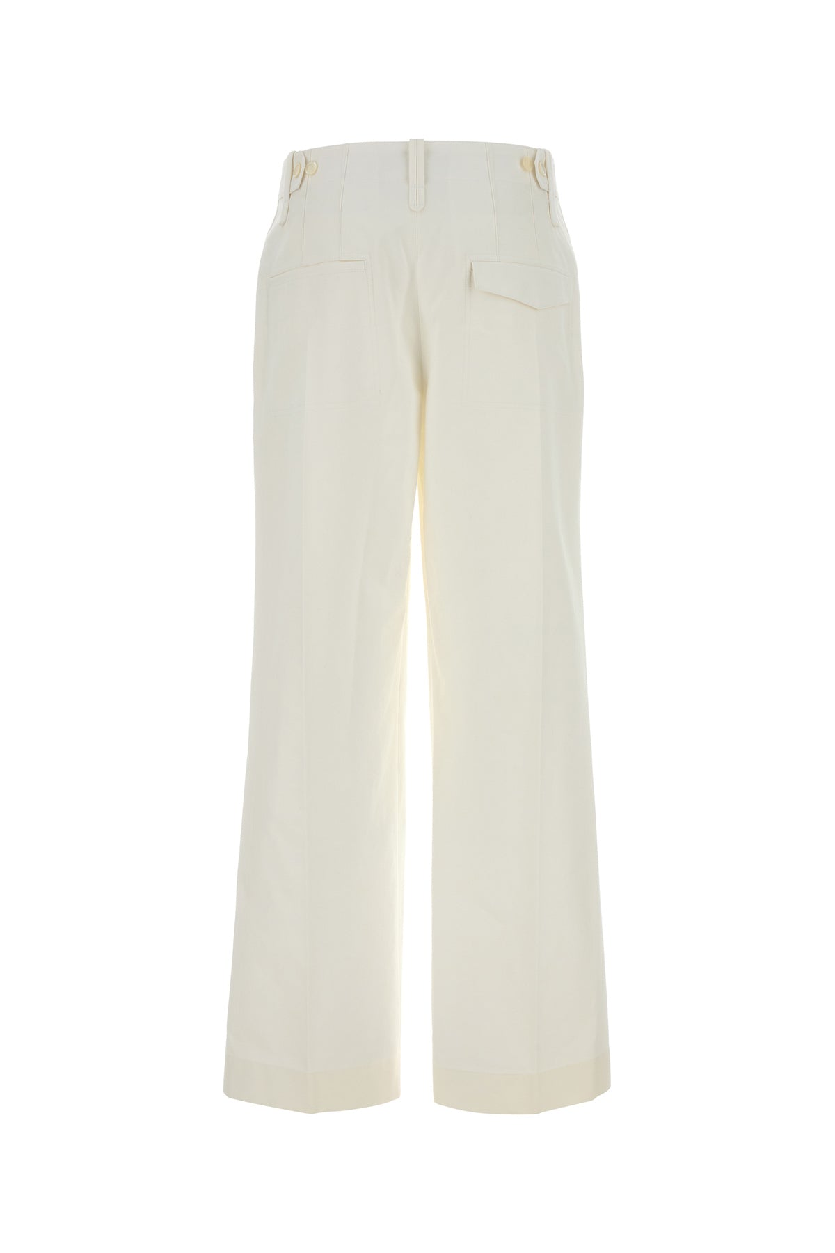 CARVEN Pantalone in cotone bianco, view 2