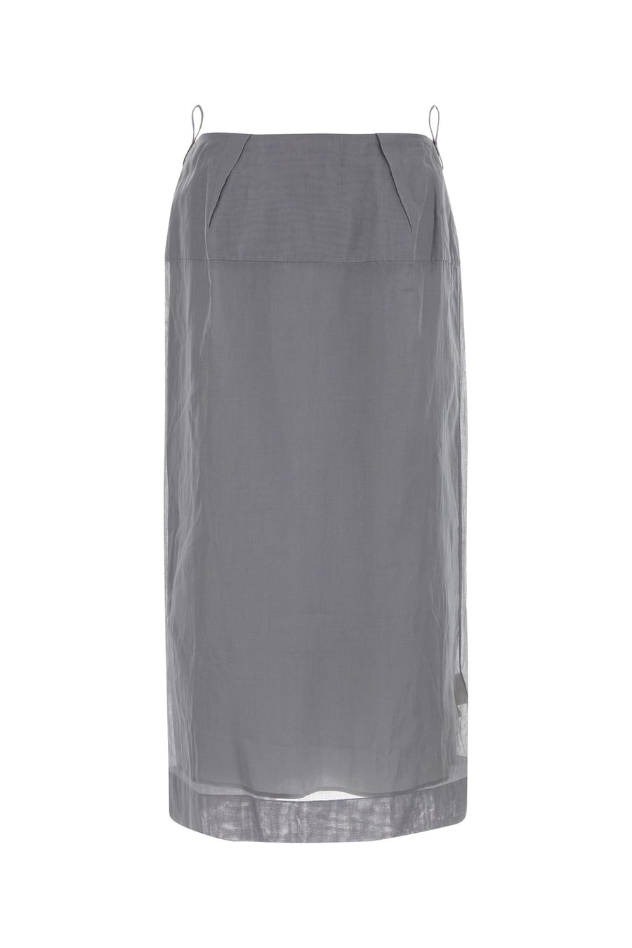 CARVEN Gonna in cotone grigio