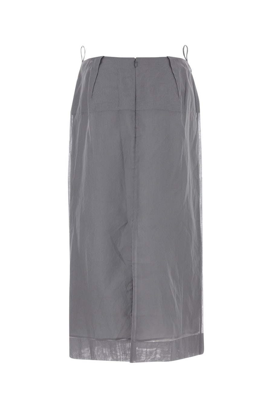 CARVEN Gonna in cotone grigio, view 2