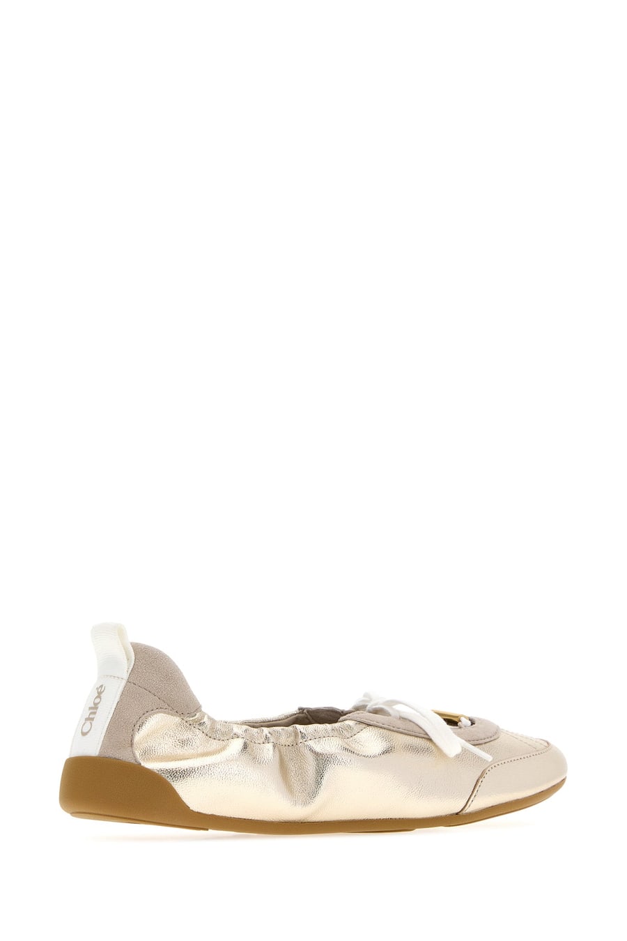 Chloé Ballerine Chloé Kick in pelle oro, view 3