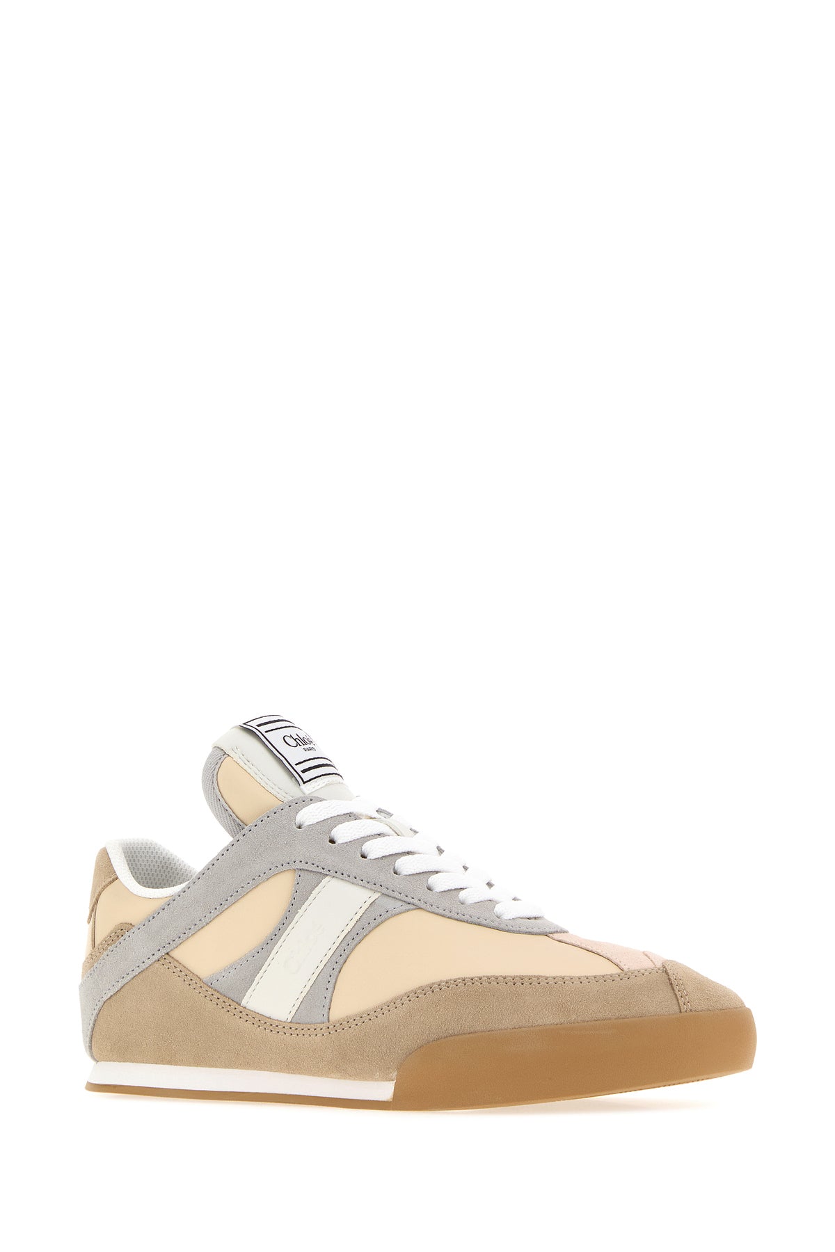 Chloé Sneakers Chloé Kick multicolor in pelle e pelle scamosciata, view 2
